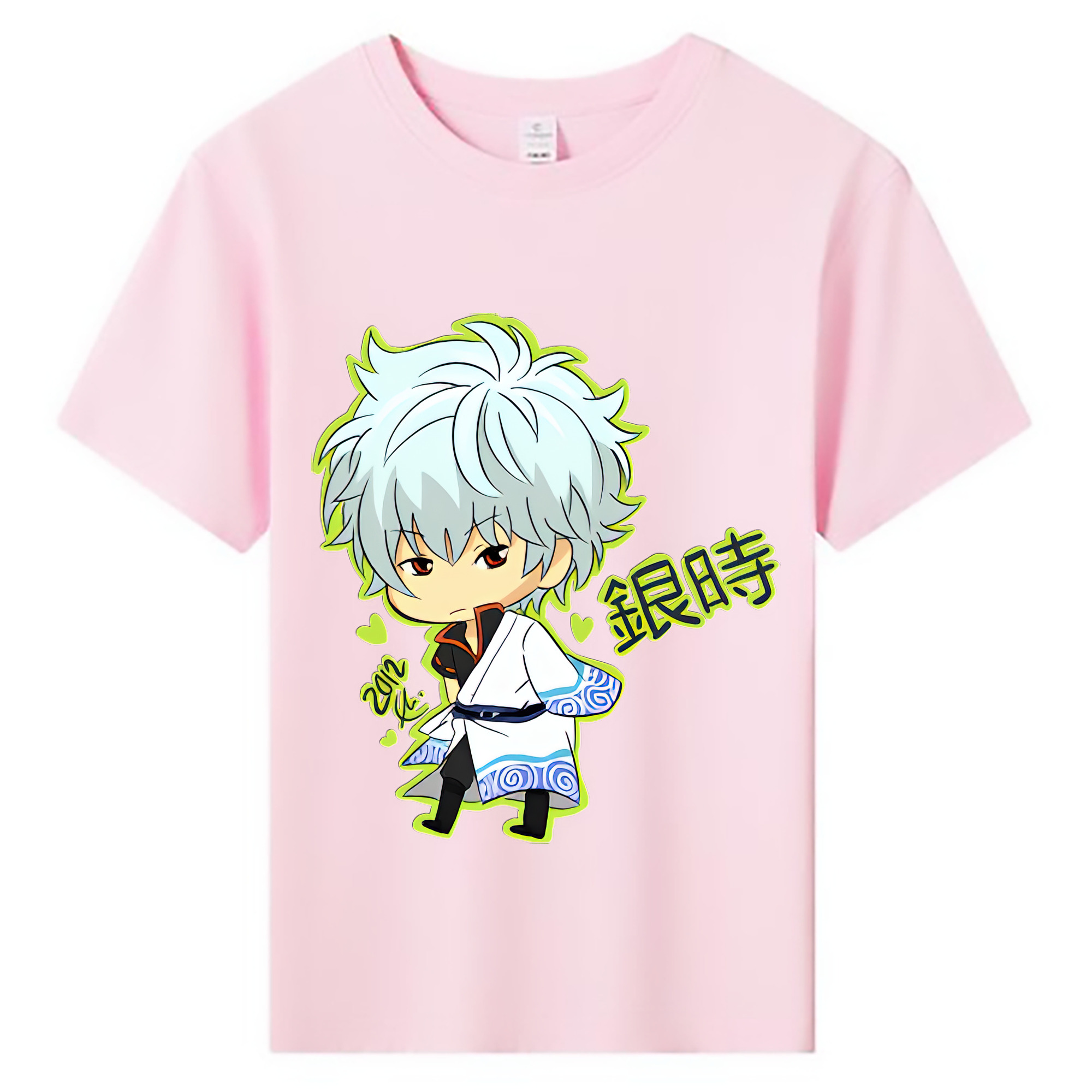 （画像用） ぎんたま 坂田銀時（さかたぎんとき） 神楽 志村新八（しむら しんぱち） GINTAMA Sakata Gintoki Kagura Shimura Shinpachi 綿100％キッズTシャツ（フロントプリント）