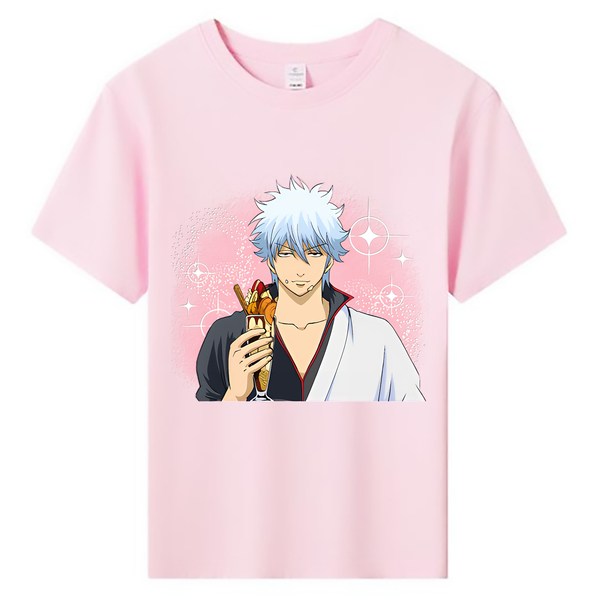 （画像用） ぎんたま 坂田銀時（さかたぎんとき） 神楽 志村新八（しむら しんぱち） GINTAMA Sakata Gintoki Kagura Shimura Shinpachi 綿100％キッズTシャツ（フロントプリント）