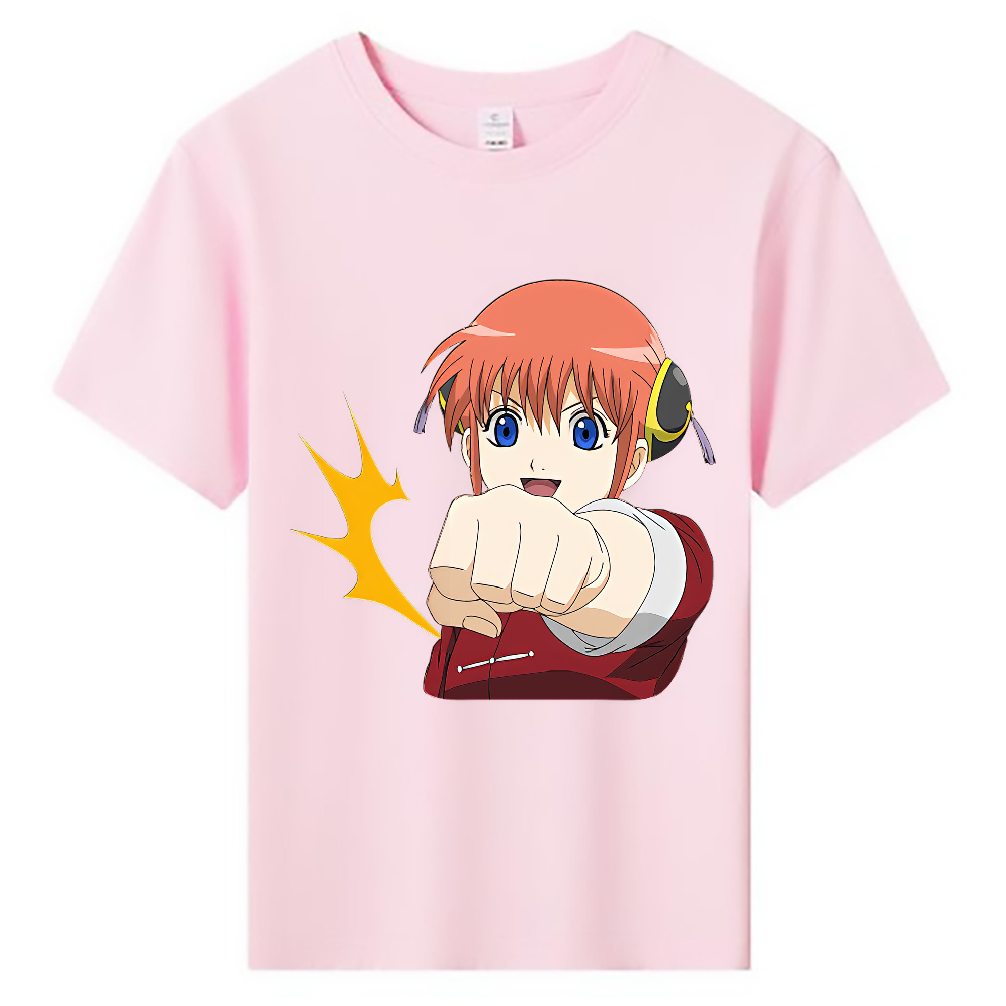 （画像用） ぎんたま 坂田銀時（さかたぎんとき） 神楽 志村新八（しむら しんぱち） GINTAMA Sakata Gintoki Kagura Shimura Shinpachi 綿100％キッズTシャツ（フロントプリント）