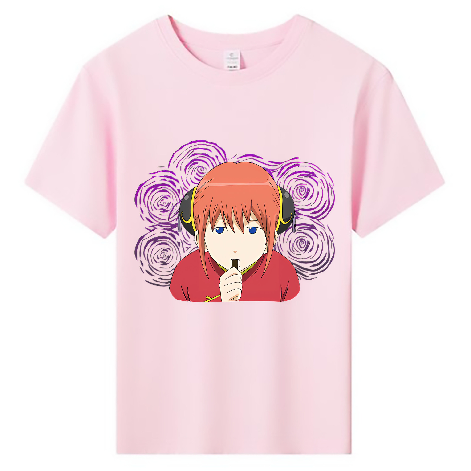 （画像用） ぎんたま 坂田銀時（さかたぎんとき） 神楽 志村新八（しむら しんぱち） GINTAMA Sakata Gintoki Kagura Shimura Shinpachi 綿100％キッズTシャツ（フロントプリント）