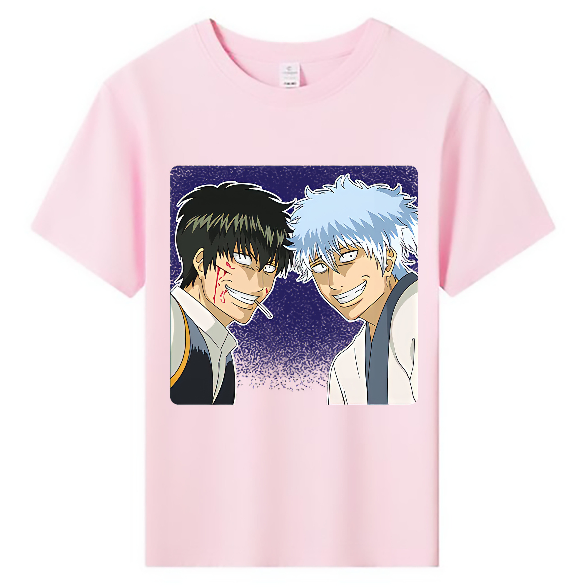 （画像用） ぎんたま 坂田銀時（さかたぎんとき） 神楽 志村新八（しむら しんぱち） GINTAMA Sakata Gintoki Kagura Shimura Shinpachi 綿100％キッズTシャツ（フロントプリント）