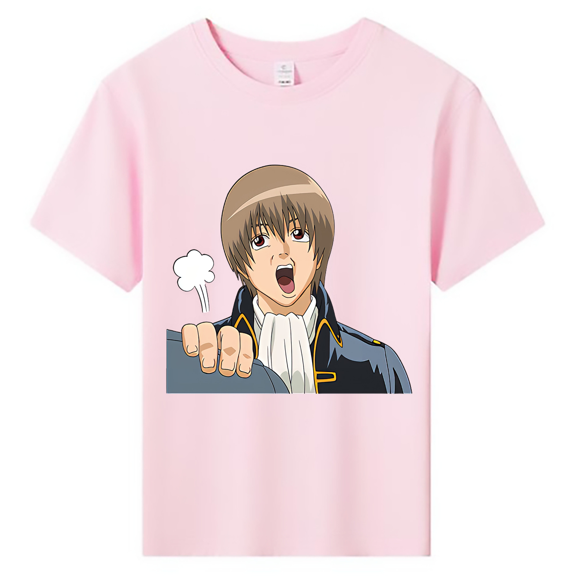（画像用） ぎんたま 坂田銀時（さかたぎんとき） 神楽 志村新八（しむら しんぱち） GINTAMA Sakata Gintoki Kagura Shimura Shinpachi 綿100％キッズTシャツ（フロントプリント）