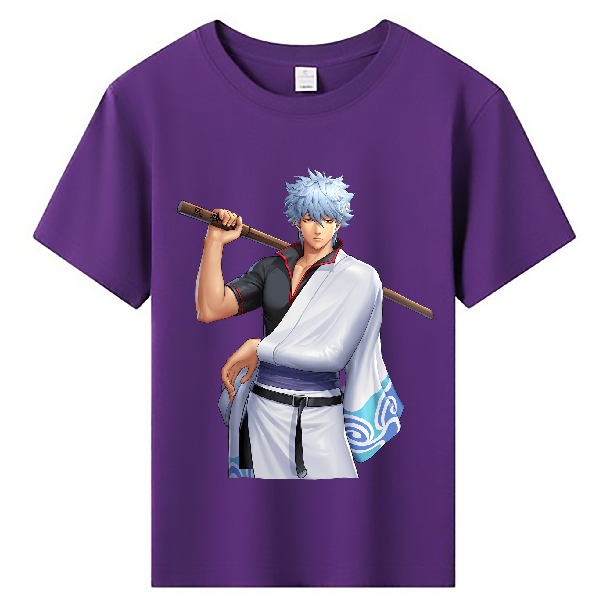 （画像用） ぎんたま 坂田銀時（さかたぎんとき） 神楽 志村新八（しむら しんぱち） GINTAMA Sakata Gintoki Kagura Shimura Shinpachi 綿100％キッズTシャツ（フロントプリント）