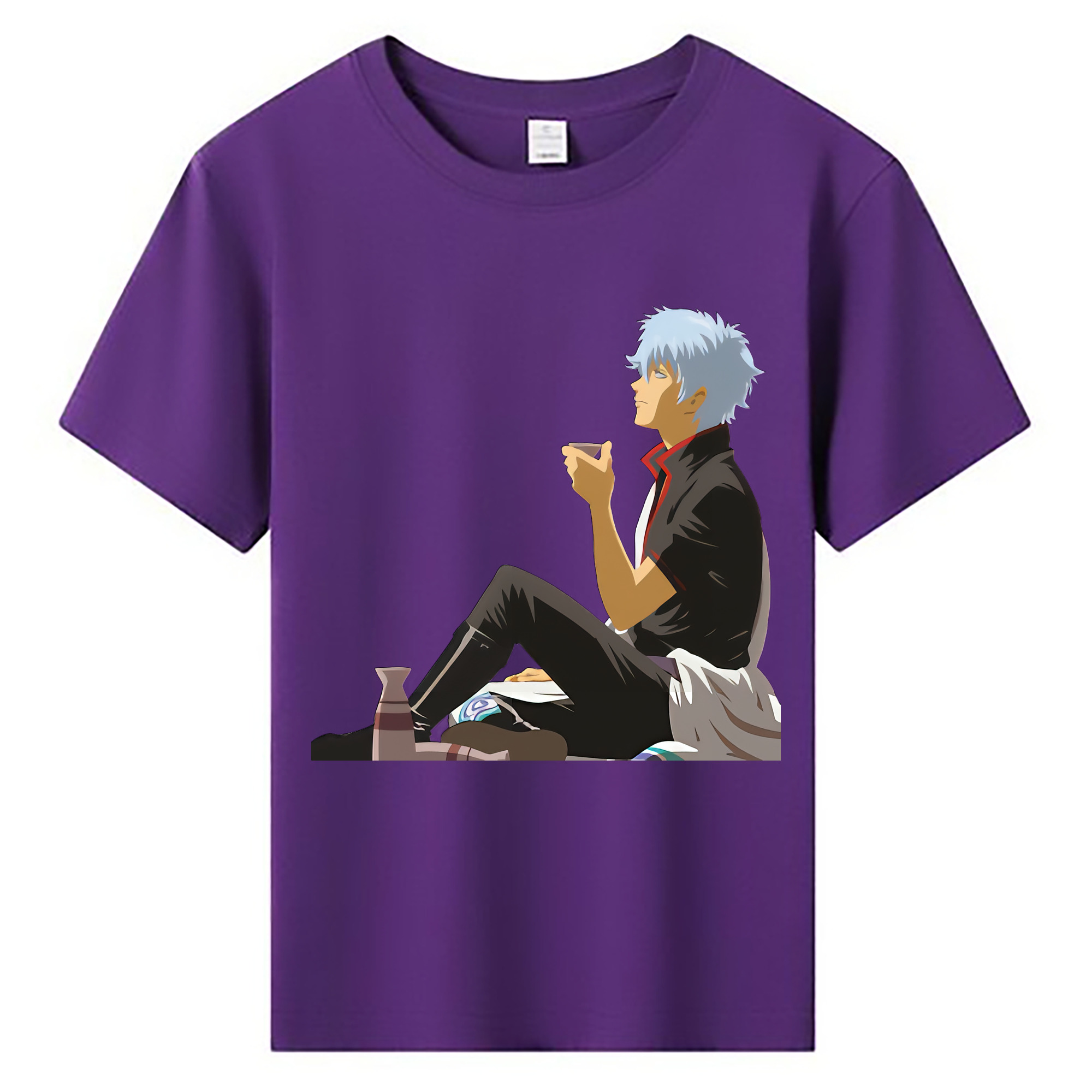 （画像用） ぎんたま 坂田銀時（さかたぎんとき） 神楽 志村新八（しむら しんぱち） GINTAMA Sakata Gintoki Kagura Shimura Shinpachi 綿100％キッズTシャツ（フロントプリント）