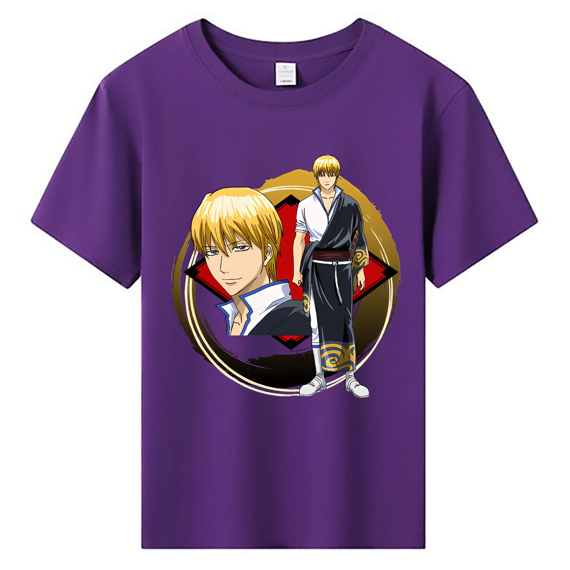 （画像用） ぎんたま 坂田銀時（さかたぎんとき） 神楽 志村新八（しむら しんぱち） GINTAMA Sakata Gintoki Kagura Shimura Shinpachi 綿100％キッズTシャツ（フロントプリント）