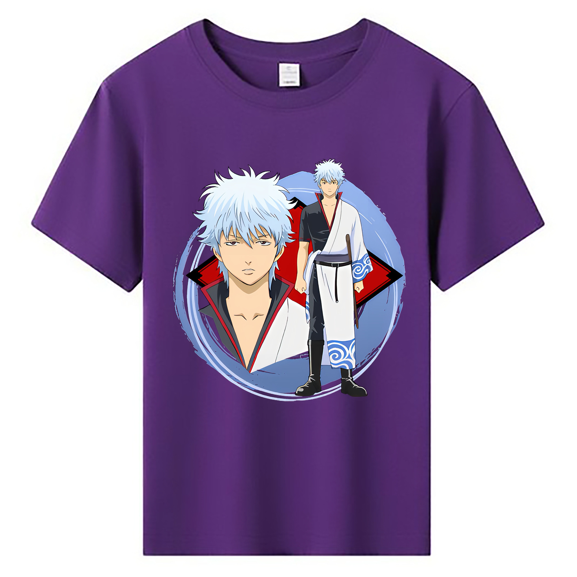 （画像用） ぎんたま 坂田銀時（さかたぎんとき） 神楽 志村新八（しむら しんぱち） GINTAMA Sakata Gintoki Kagura Shimura Shinpachi 綿100％キッズTシャツ（フロントプリント）