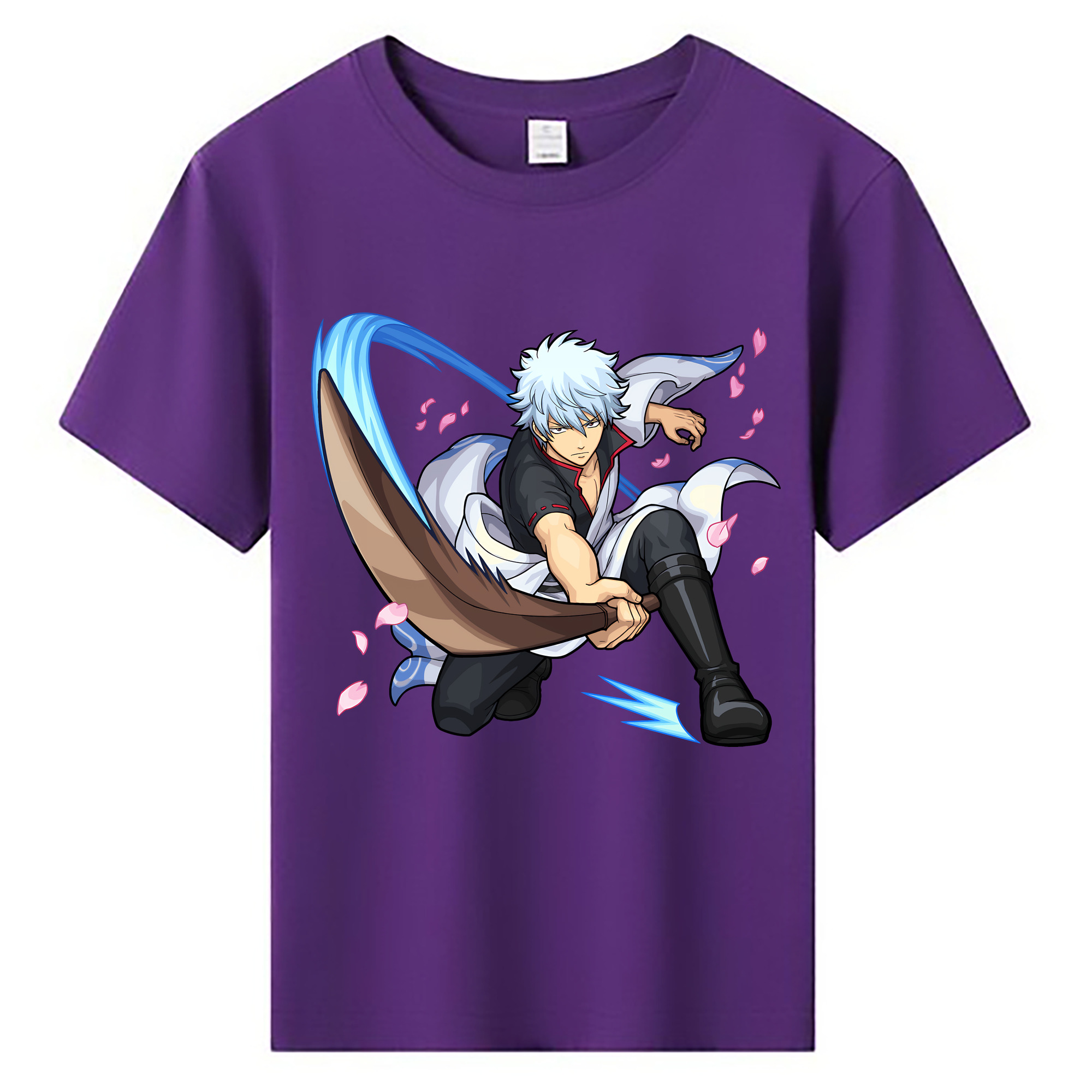 （画像用） ぎんたま 坂田銀時（さかたぎんとき） 神楽 志村新八（しむら しんぱち） GINTAMA Sakata Gintoki Kagura Shimura Shinpachi 綿100％キッズTシャツ（フロントプリント）