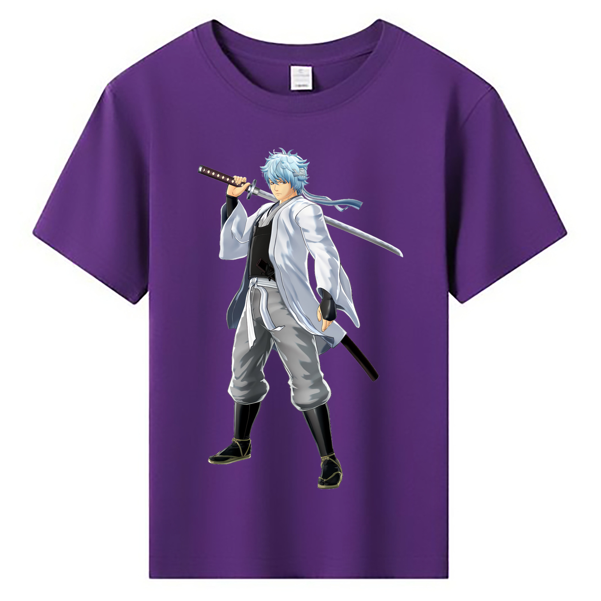 （画像用） ぎんたま 坂田銀時（さかたぎんとき） 神楽 志村新八（しむら しんぱち） GINTAMA Sakata Gintoki Kagura Shimura Shinpachi 綿100％キッズTシャツ（フロントプリント）