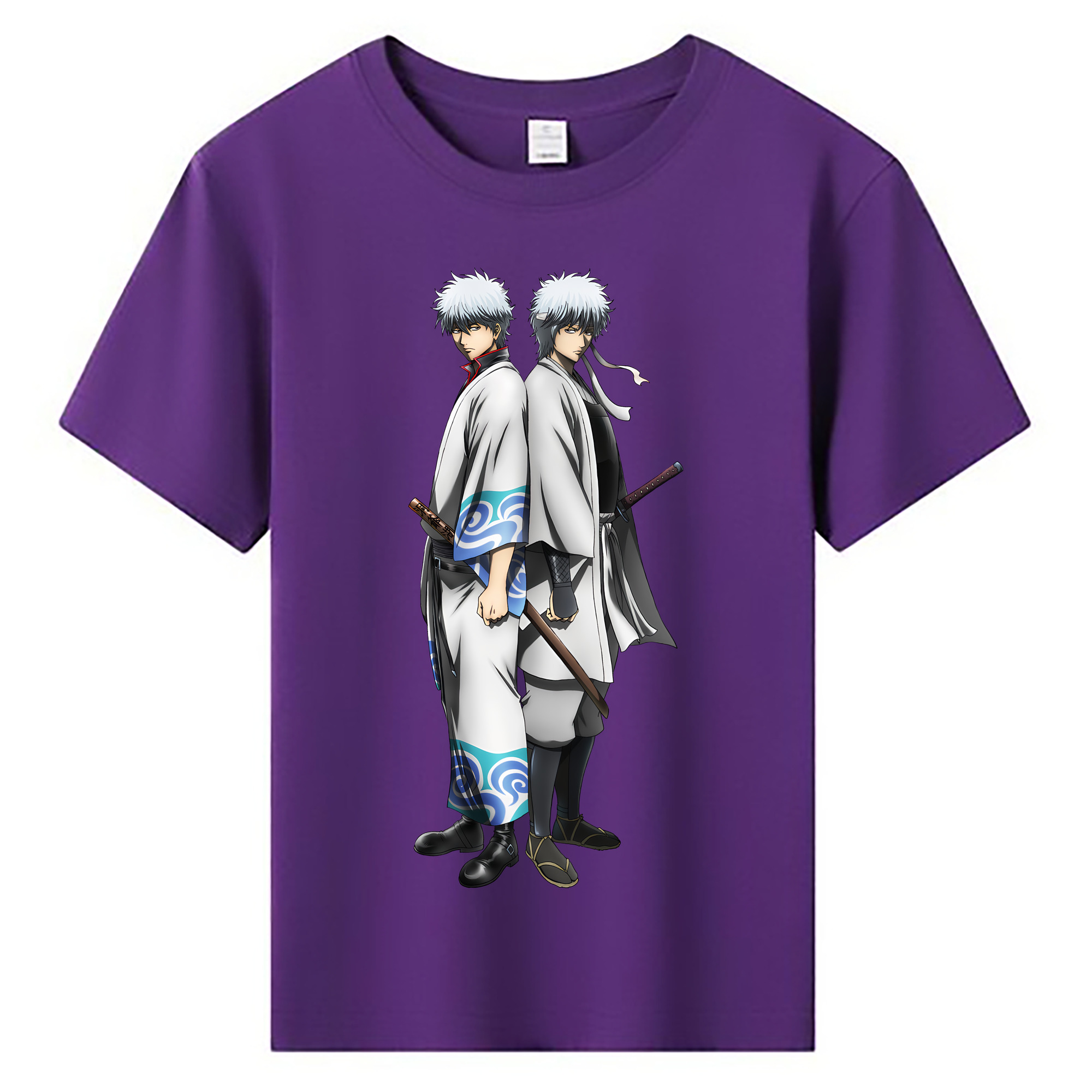 （画像用） ぎんたま 坂田銀時（さかたぎんとき） 神楽 志村新八（しむら しんぱち） GINTAMA Sakata Gintoki Kagura Shimura Shinpachi 綿100％キッズTシャツ（フロントプリント）