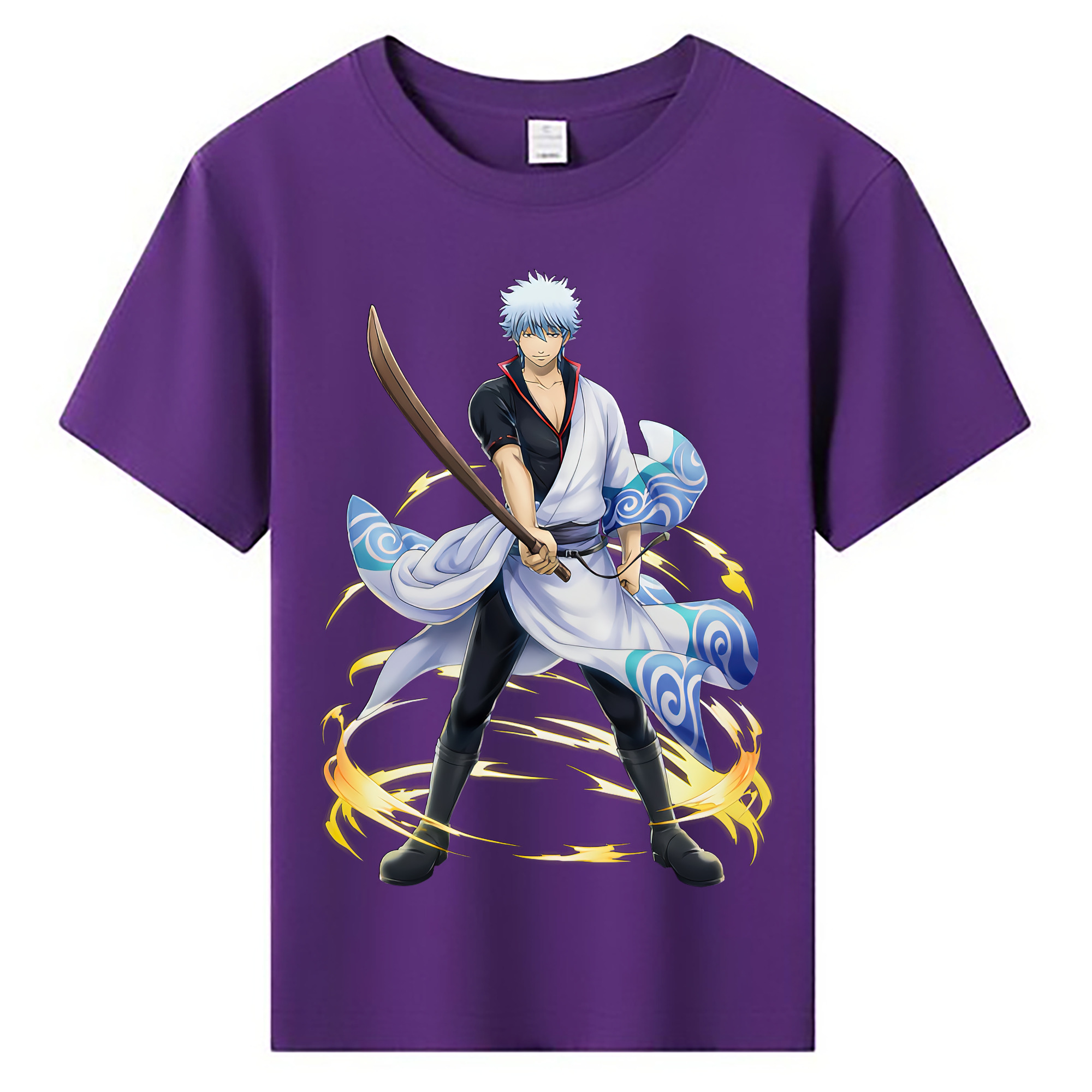 （画像用） ぎんたま 坂田銀時（さかたぎんとき） 神楽 志村新八（しむら しんぱち） GINTAMA Sakata Gintoki Kagura Shimura Shinpachi 綿100％キッズTシャツ（フロントプリント）