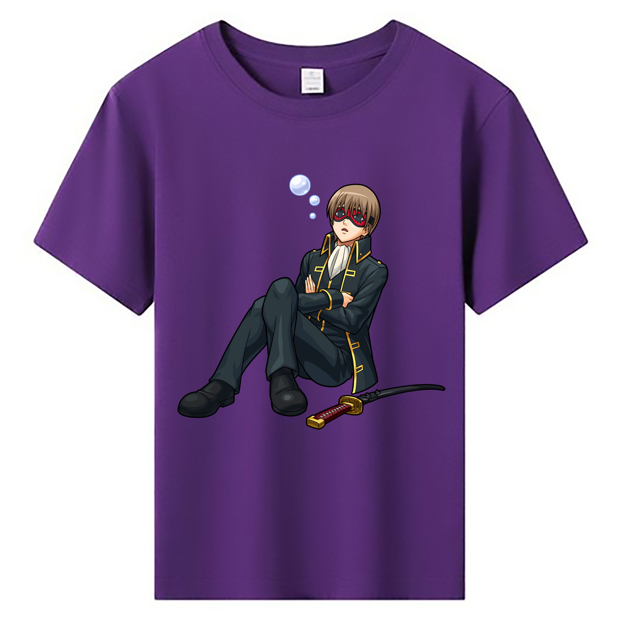 （画像用） ぎんたま 坂田銀時（さかたぎんとき） 神楽 志村新八（しむら しんぱち） GINTAMA Sakata Gintoki Kagura Shimura Shinpachi 綿100％キッズTシャツ（フロントプリント）