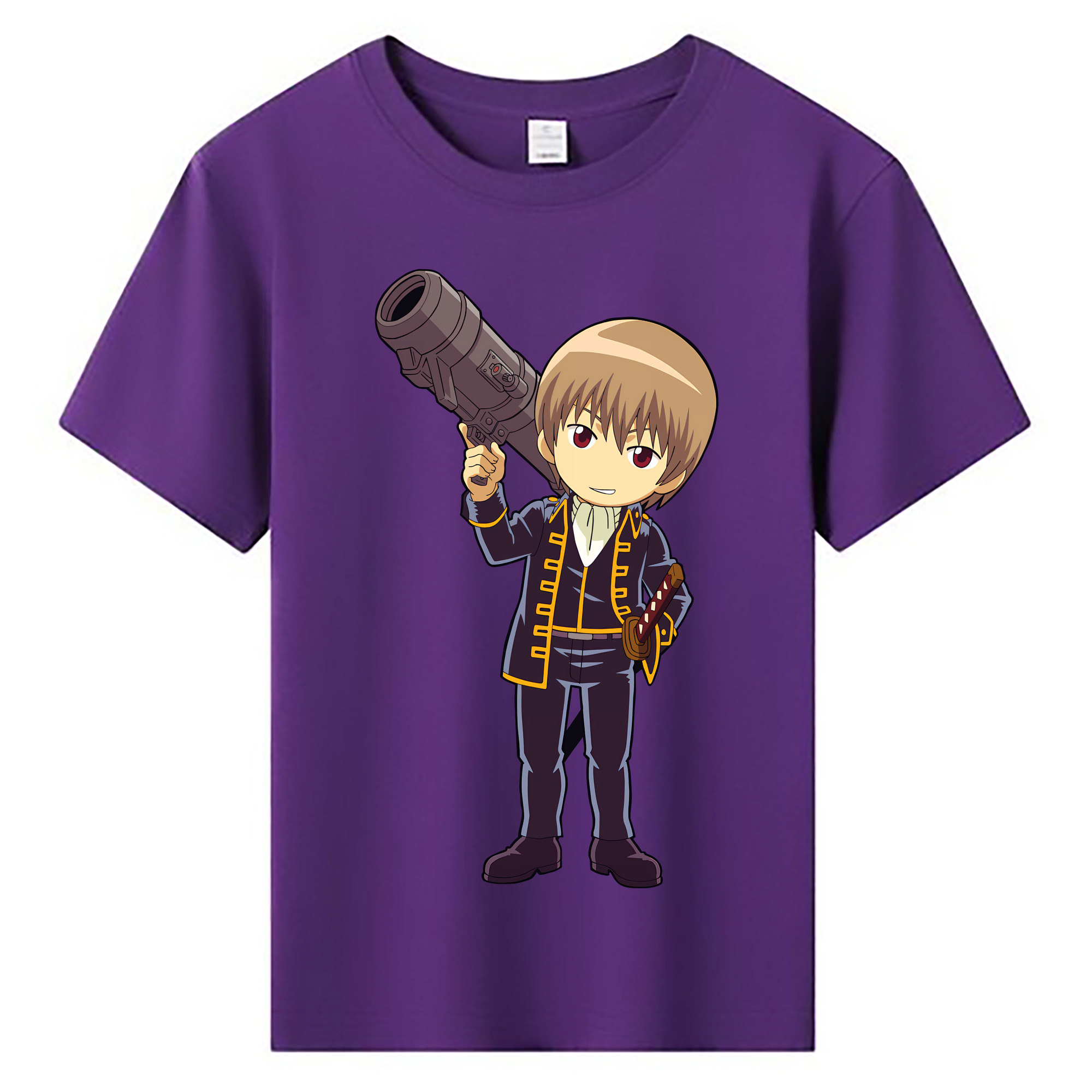 （画像用） ぎんたま 坂田銀時（さかたぎんとき） 神楽 志村新八（しむら しんぱち） GINTAMA Sakata Gintoki Kagura Shimura Shinpachi 綿100％キッズTシャツ（フロントプリント）