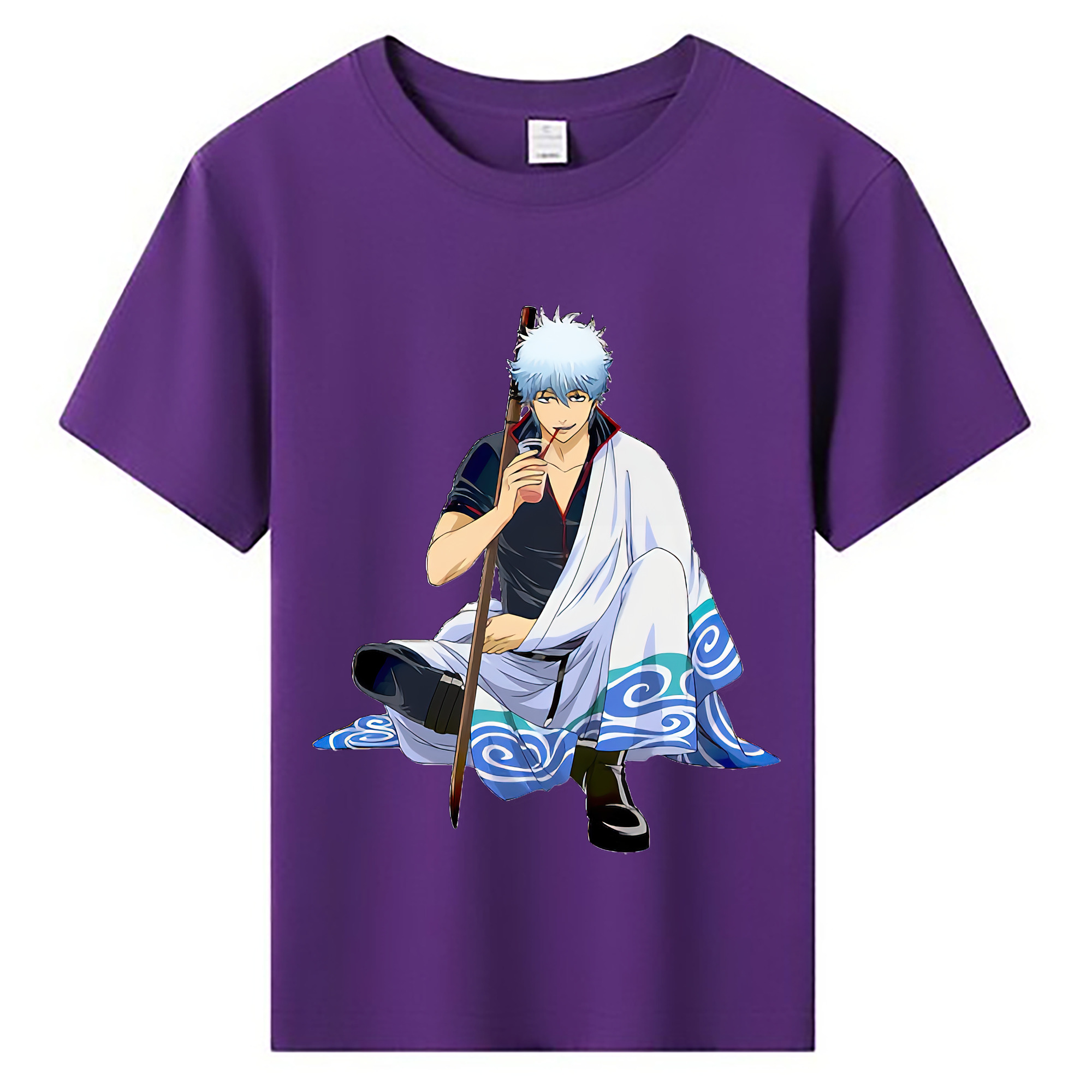 （画像用） ぎんたま 坂田銀時（さかたぎんとき） 神楽 志村新八（しむら しんぱち） GINTAMA Sakata Gintoki Kagura Shimura Shinpachi 綿100％キッズTシャツ（フロントプリント）