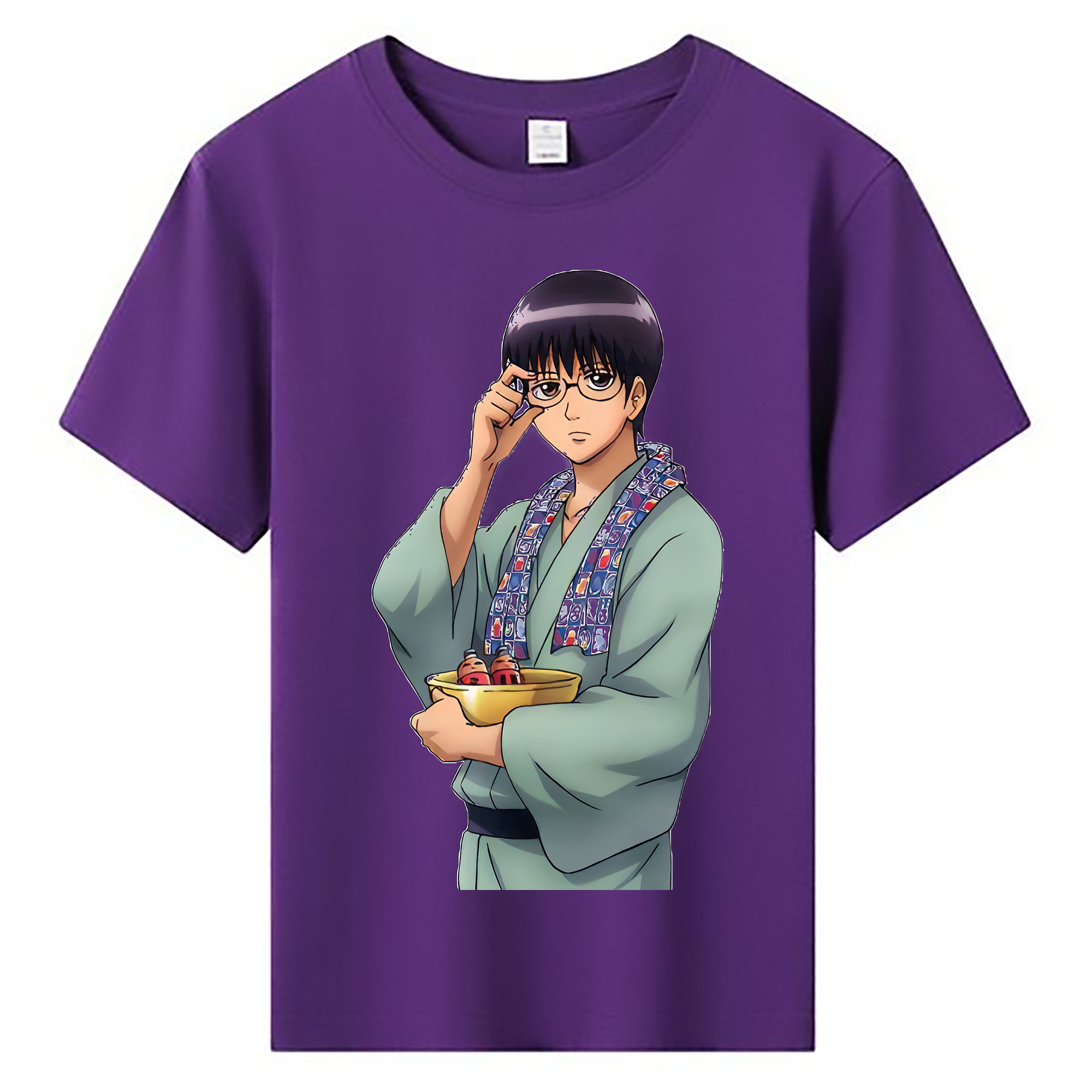（画像用） ぎんたま 坂田銀時（さかたぎんとき） 神楽 志村新八（しむら しんぱち） GINTAMA Sakata Gintoki Kagura Shimura Shinpachi 綿100％キッズTシャツ（フロントプリント）