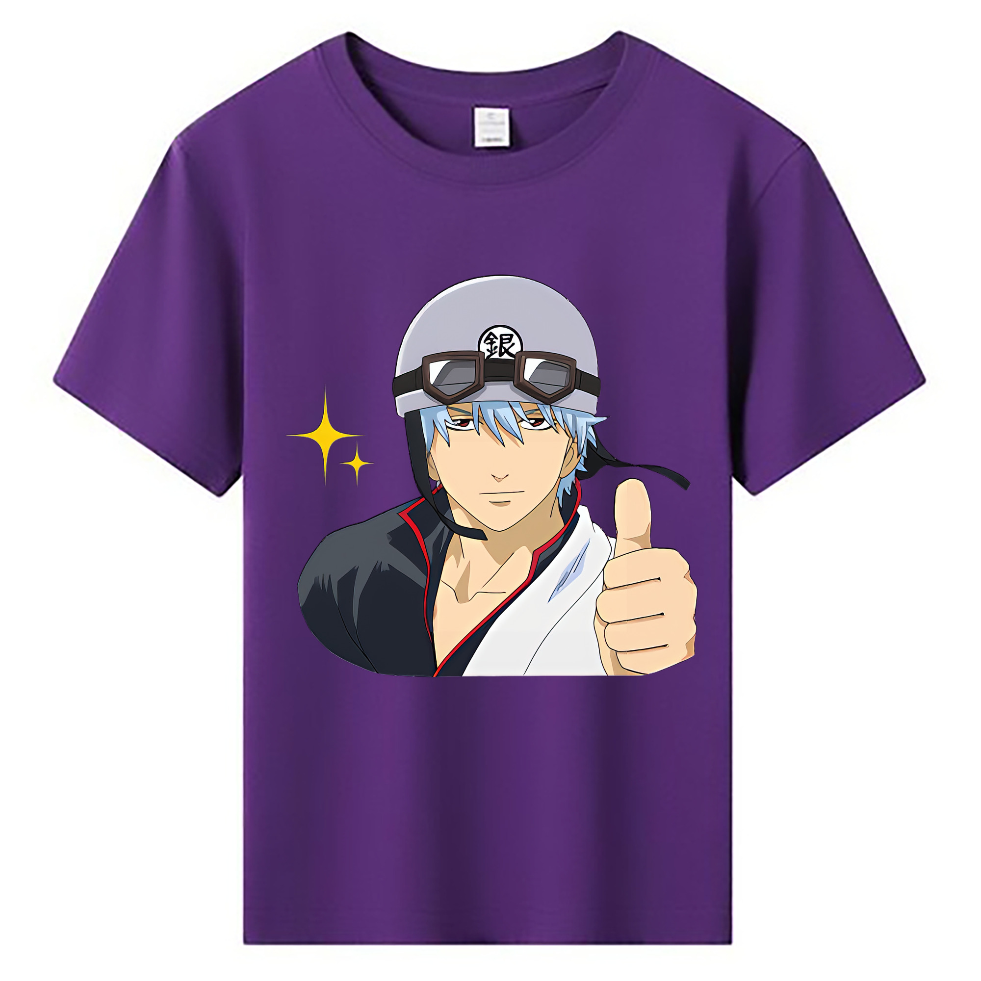 （画像用） ぎんたま 坂田銀時（さかたぎんとき） 神楽 志村新八（しむら しんぱち） GINTAMA Sakata Gintoki Kagura Shimura Shinpachi 綿100％キッズTシャツ（フロントプリント）