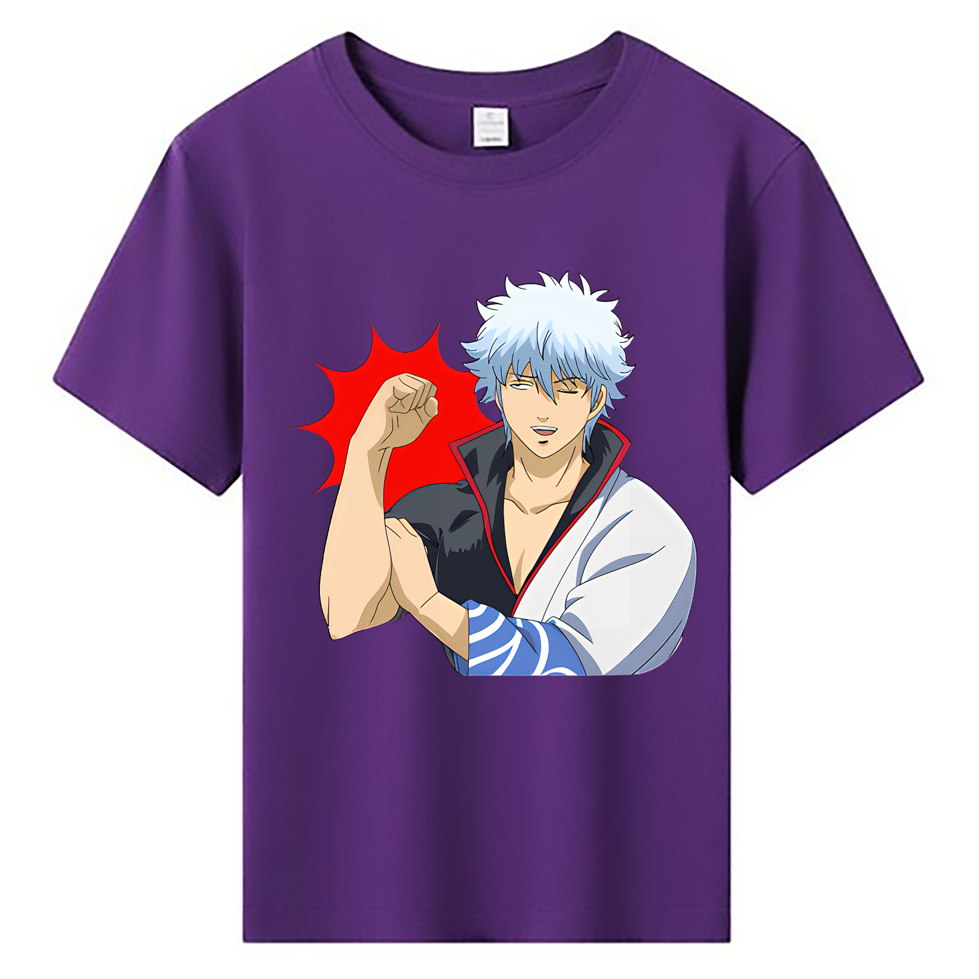 （画像用） ぎんたま 坂田銀時（さかたぎんとき） 神楽 志村新八（しむら しんぱち） GINTAMA Sakata Gintoki Kagura Shimura Shinpachi 綿100％キッズTシャツ（フロントプリント）
