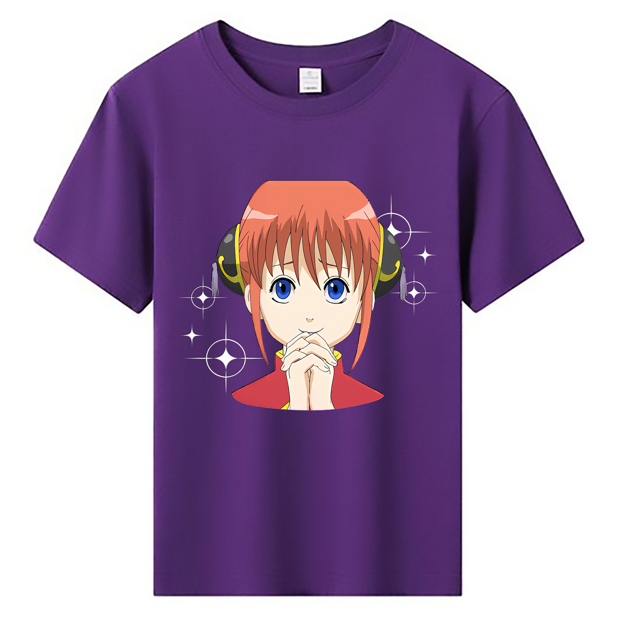 （画像用） ぎんたま 坂田銀時（さかたぎんとき） 神楽 志村新八（しむら しんぱち） GINTAMA Sakata Gintoki Kagura Shimura Shinpachi 綿100％キッズTシャツ（フロントプリント）