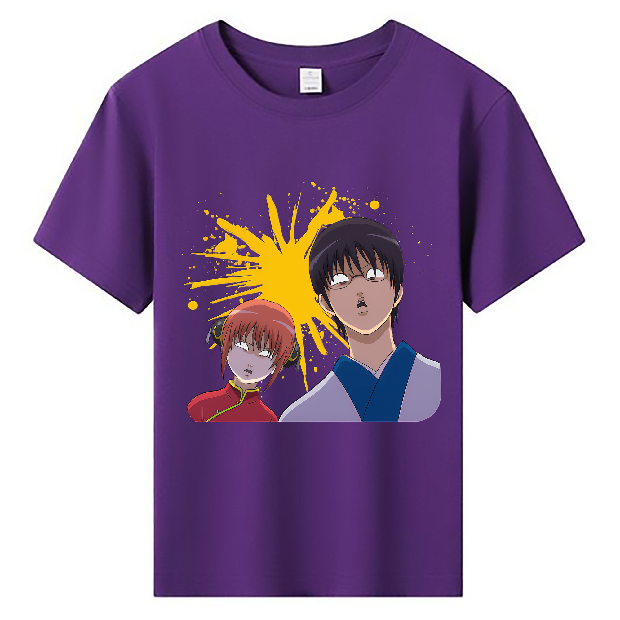 （画像用） ぎんたま 坂田銀時（さかたぎんとき） 神楽 志村新八（しむら しんぱち） GINTAMA Sakata Gintoki Kagura Shimura Shinpachi 綿100％キッズTシャツ（フロントプリント）