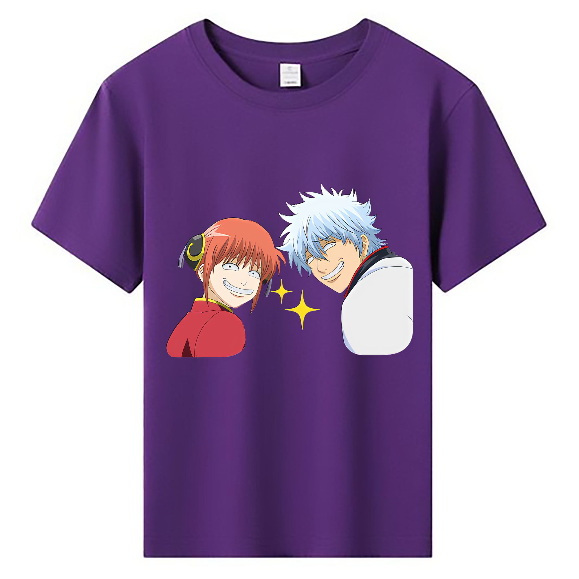 （画像用） ぎんたま 坂田銀時（さかたぎんとき） 神楽 志村新八（しむら しんぱち） GINTAMA Sakata Gintoki Kagura Shimura Shinpachi 綿100％キッズTシャツ（フロントプリント）
