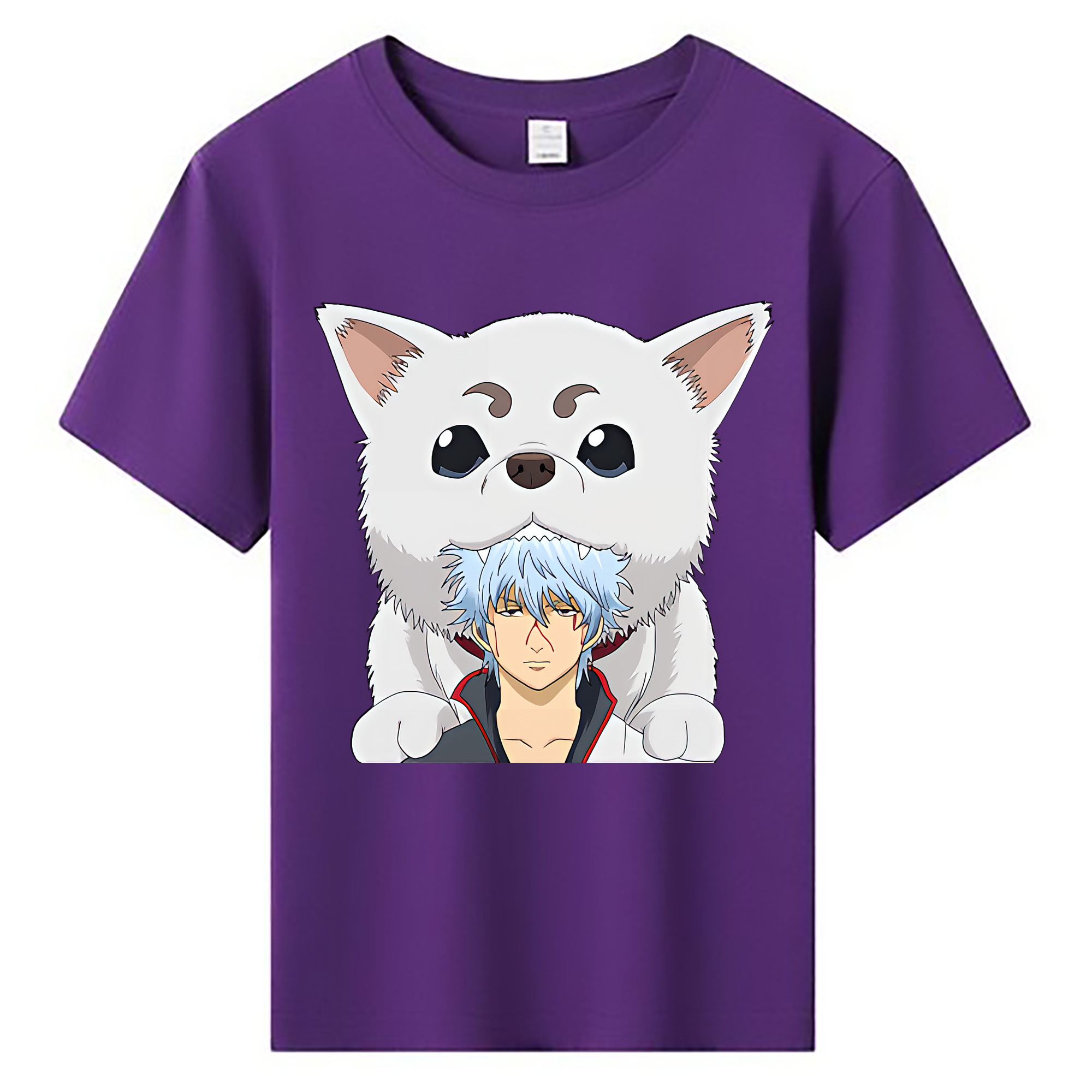 （画像用） ぎんたま 坂田銀時（さかたぎんとき） 神楽 志村新八（しむら しんぱち） GINTAMA Sakata Gintoki Kagura Shimura Shinpachi 綿100％キッズTシャツ（フロントプリント）