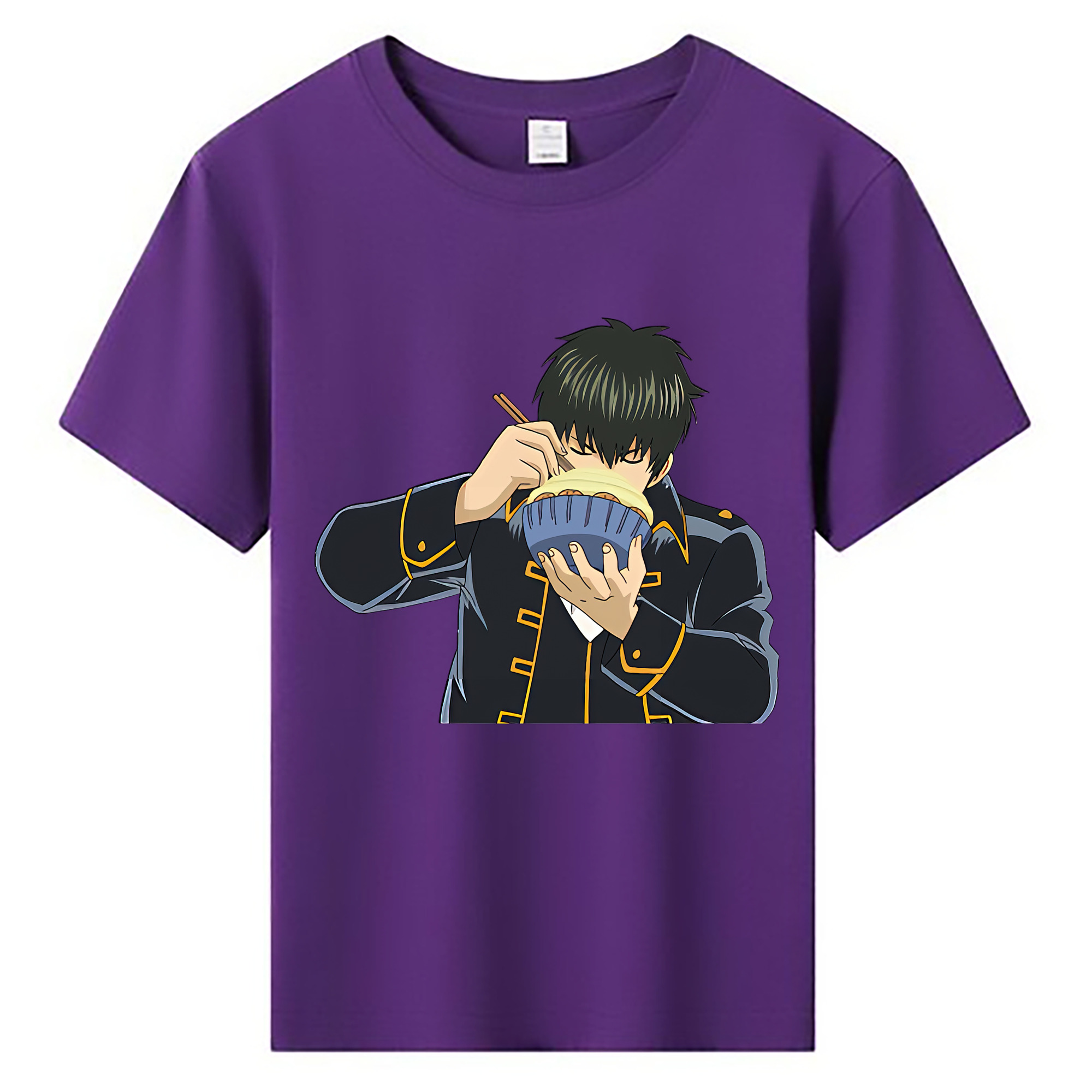 （画像用） ぎんたま 坂田銀時（さかたぎんとき） 神楽 志村新八（しむら しんぱち） GINTAMA Sakata Gintoki Kagura Shimura Shinpachi 綿100％キッズTシャツ（フロントプリント）
