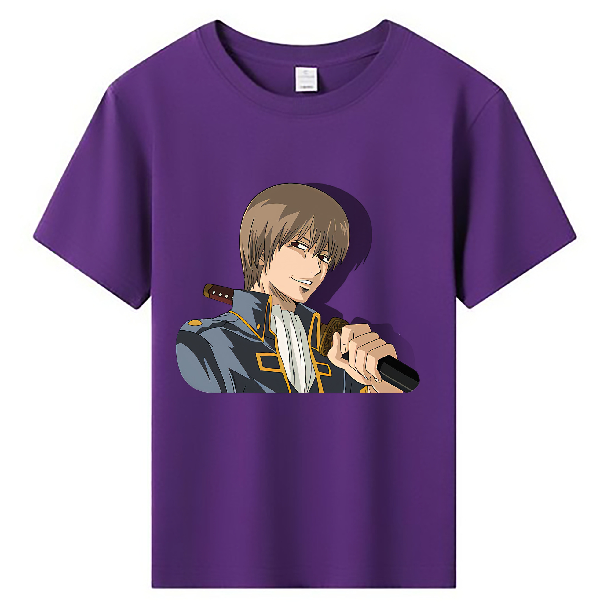 （画像用） ぎんたま 坂田銀時（さかたぎんとき） 神楽 志村新八（しむら しんぱち） GINTAMA Sakata Gintoki Kagura Shimura Shinpachi 綿100％キッズTシャツ（フロントプリント）