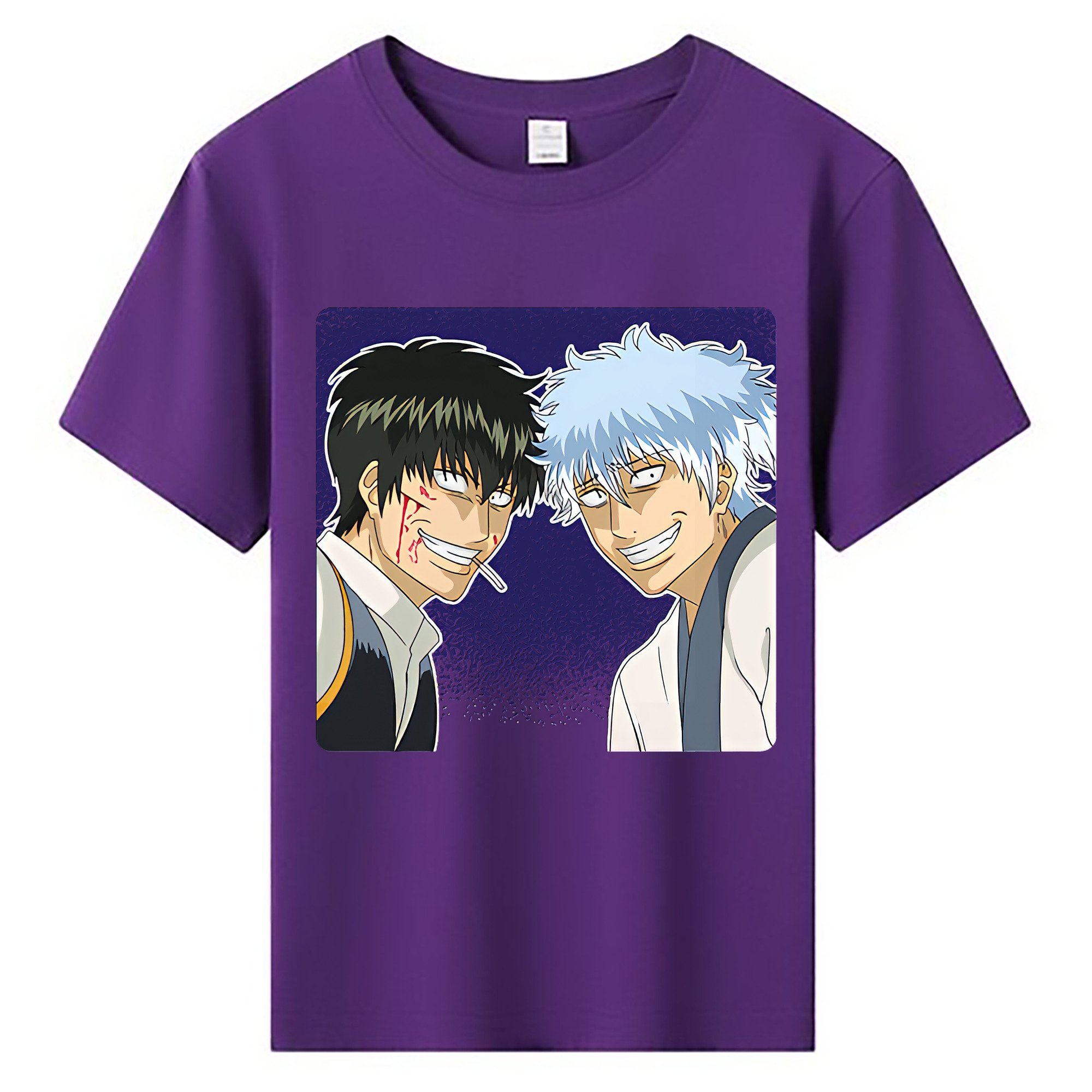 （画像用） ぎんたま 坂田銀時（さかたぎんとき） 神楽 志村新八（しむら しんぱち） GINTAMA Sakata Gintoki Kagura Shimura Shinpachi 綿100％キッズTシャツ（フロントプリント）