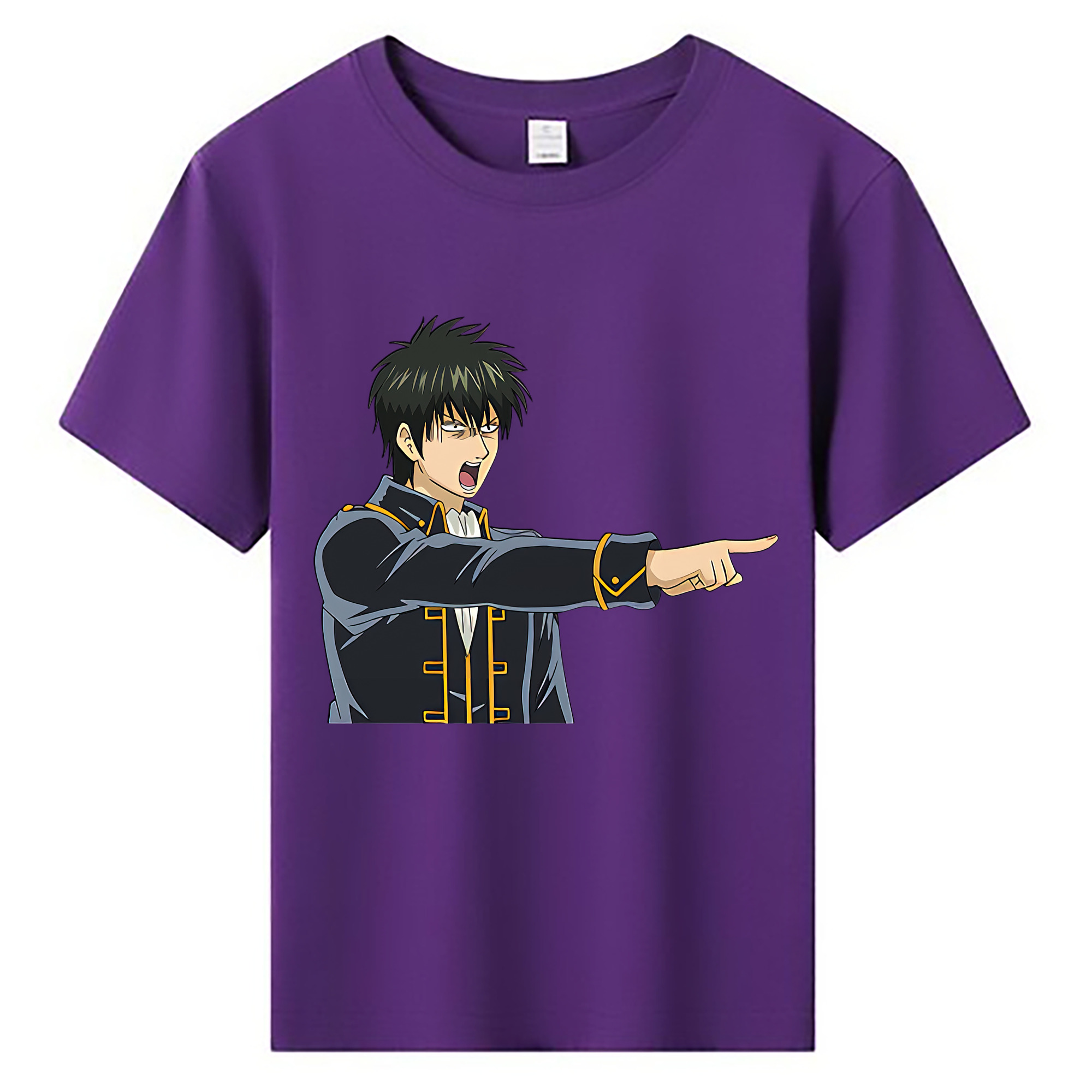 （画像用） ぎんたま 坂田銀時（さかたぎんとき） 神楽 志村新八（しむら しんぱち） GINTAMA Sakata Gintoki Kagura Shimura Shinpachi 綿100％キッズTシャツ（フロントプリント）