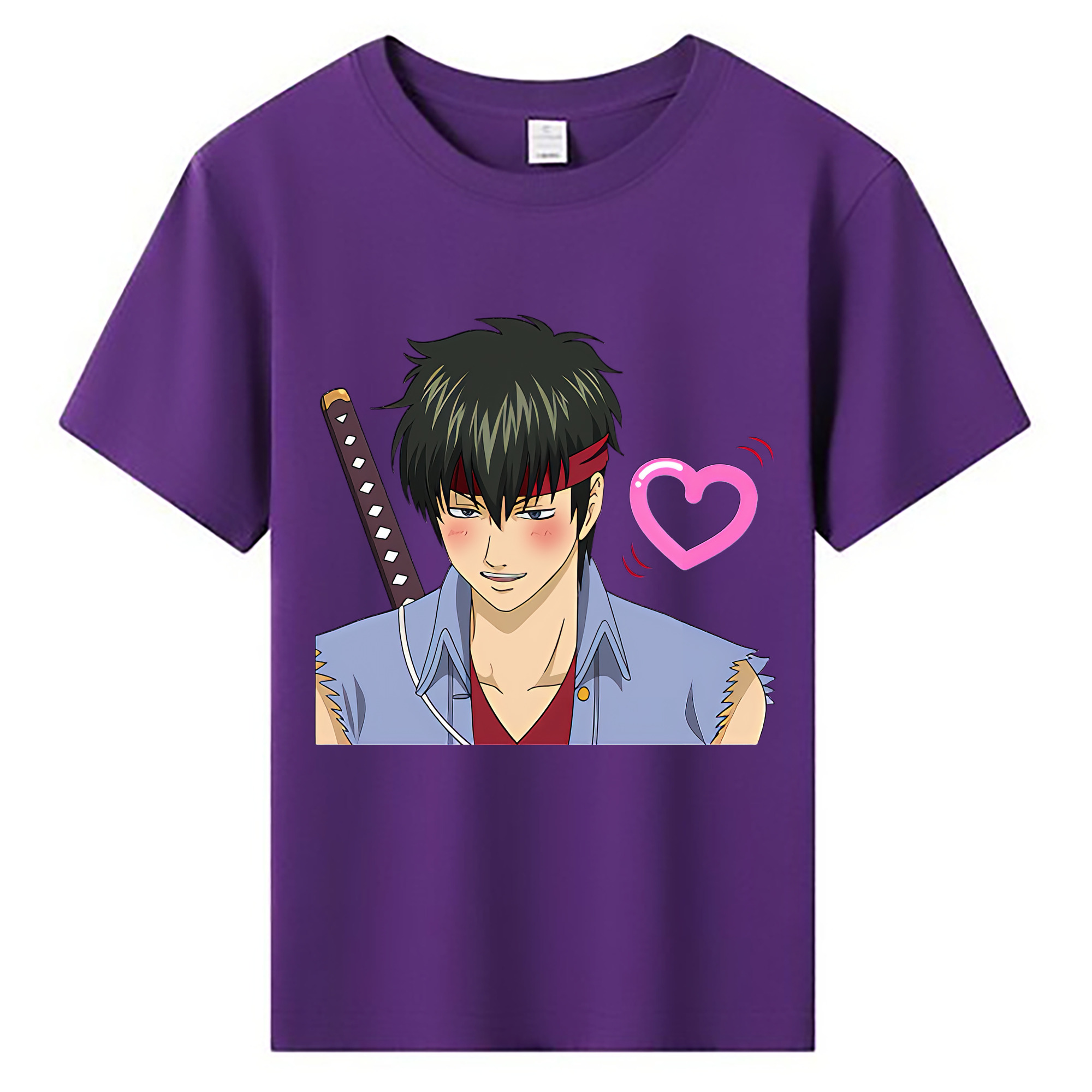 （画像用） ぎんたま 坂田銀時（さかたぎんとき） 神楽 志村新八（しむら しんぱち） GINTAMA Sakata Gintoki Kagura Shimura Shinpachi 綿100％キッズTシャツ（フロントプリント）