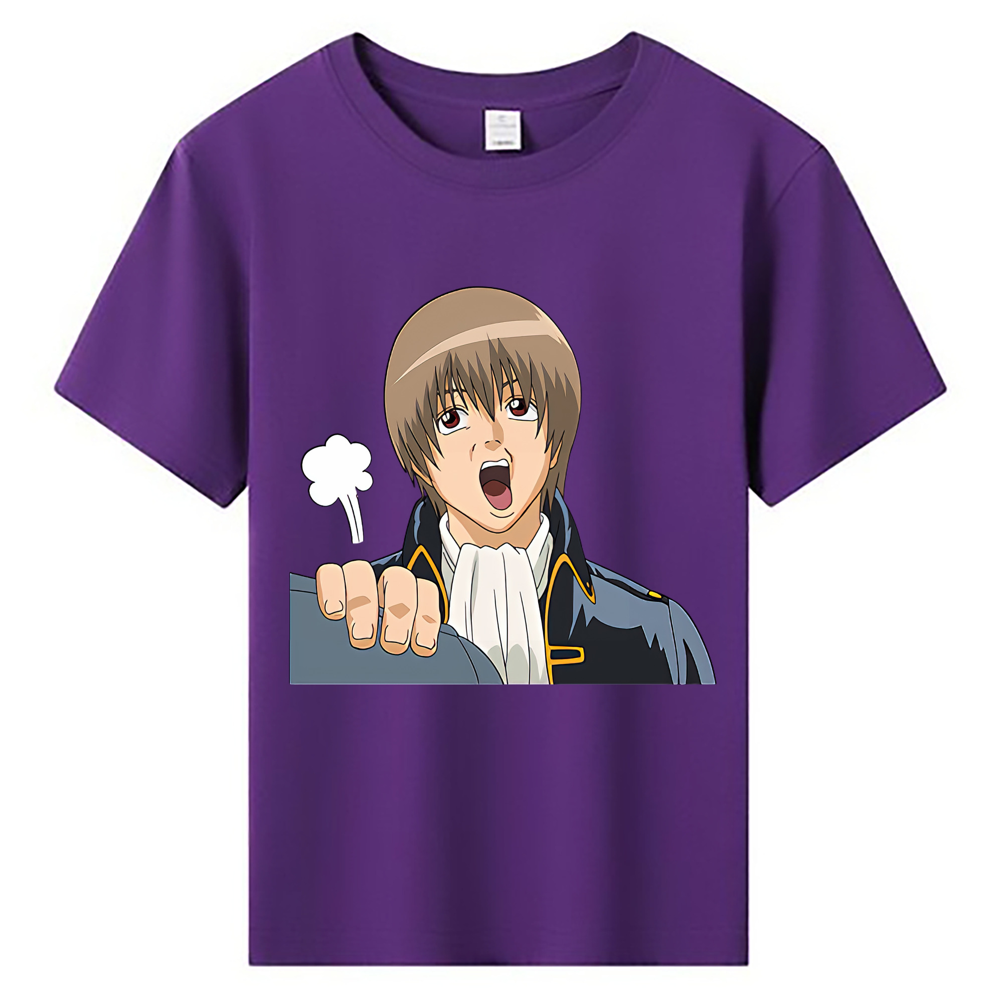（画像用） ぎんたま 坂田銀時（さかたぎんとき） 神楽 志村新八（しむら しんぱち） GINTAMA Sakata Gintoki Kagura Shimura Shinpachi 綿100％キッズTシャツ（フロントプリント）