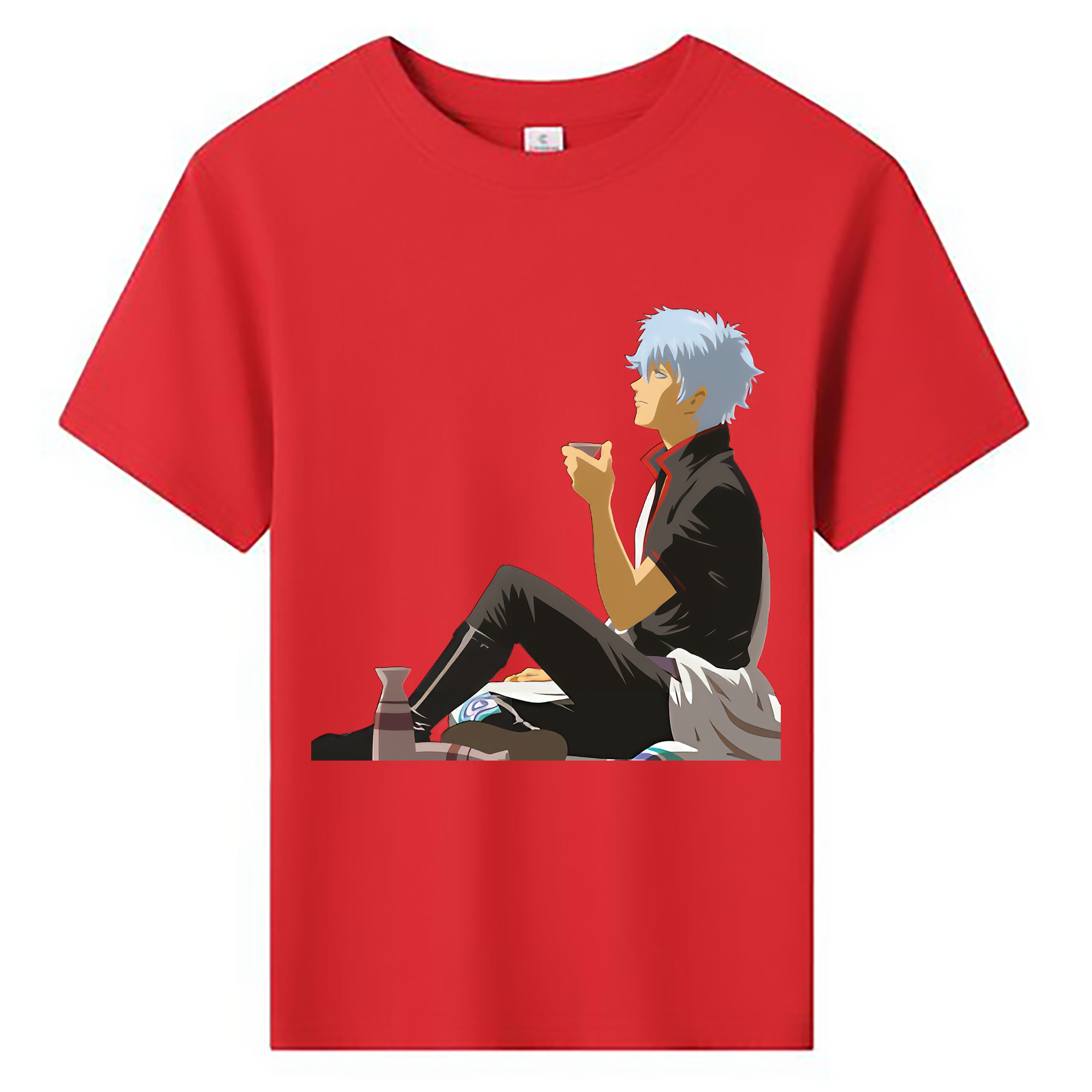 （画像用） ぎんたま 坂田銀時（さかたぎんとき） 神楽 志村新八（しむら しんぱち） GINTAMA Sakata Gintoki Kagura Shimura Shinpachi 綿100％キッズTシャツ（フロントプリント）