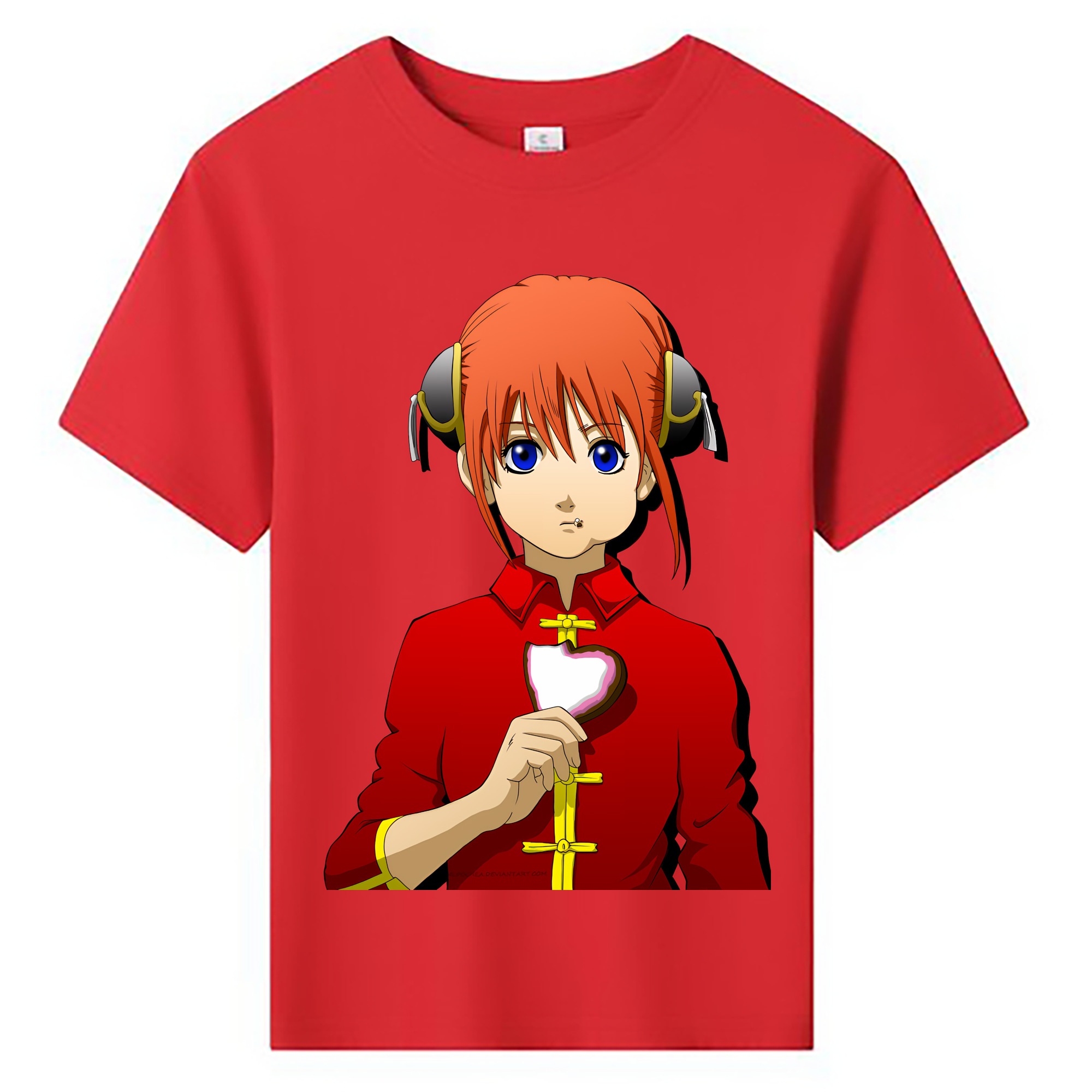 （画像用） ぎんたま 坂田銀時（さかたぎんとき） 神楽 志村新八（しむら しんぱち） GINTAMA Sakata Gintoki Kagura Shimura Shinpachi 綿100％キッズTシャツ（フロントプリント）