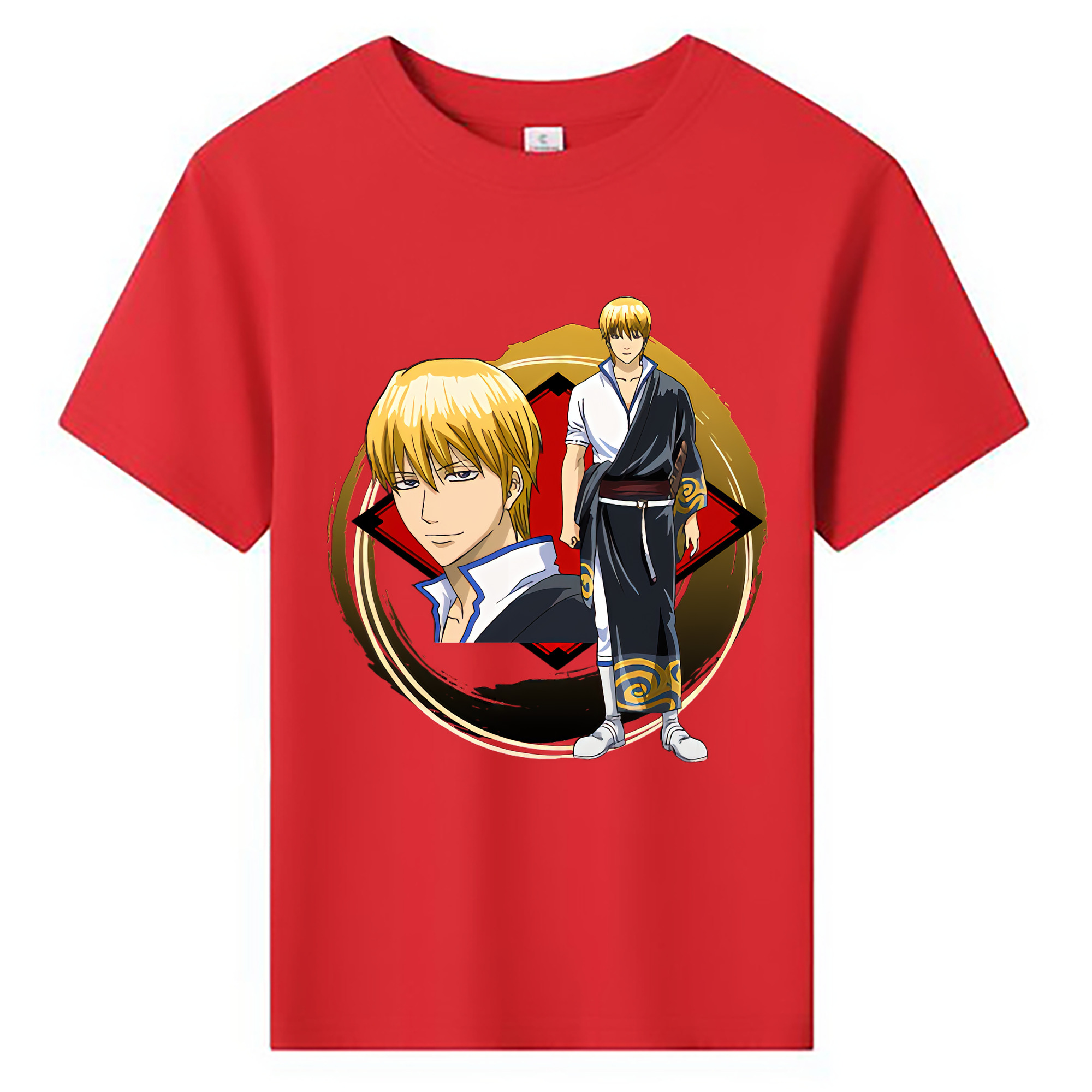 （画像用） ぎんたま 坂田銀時（さかたぎんとき） 神楽 志村新八（しむら しんぱち） GINTAMA Sakata Gintoki Kagura Shimura Shinpachi 綿100％キッズTシャツ（フロントプリント）