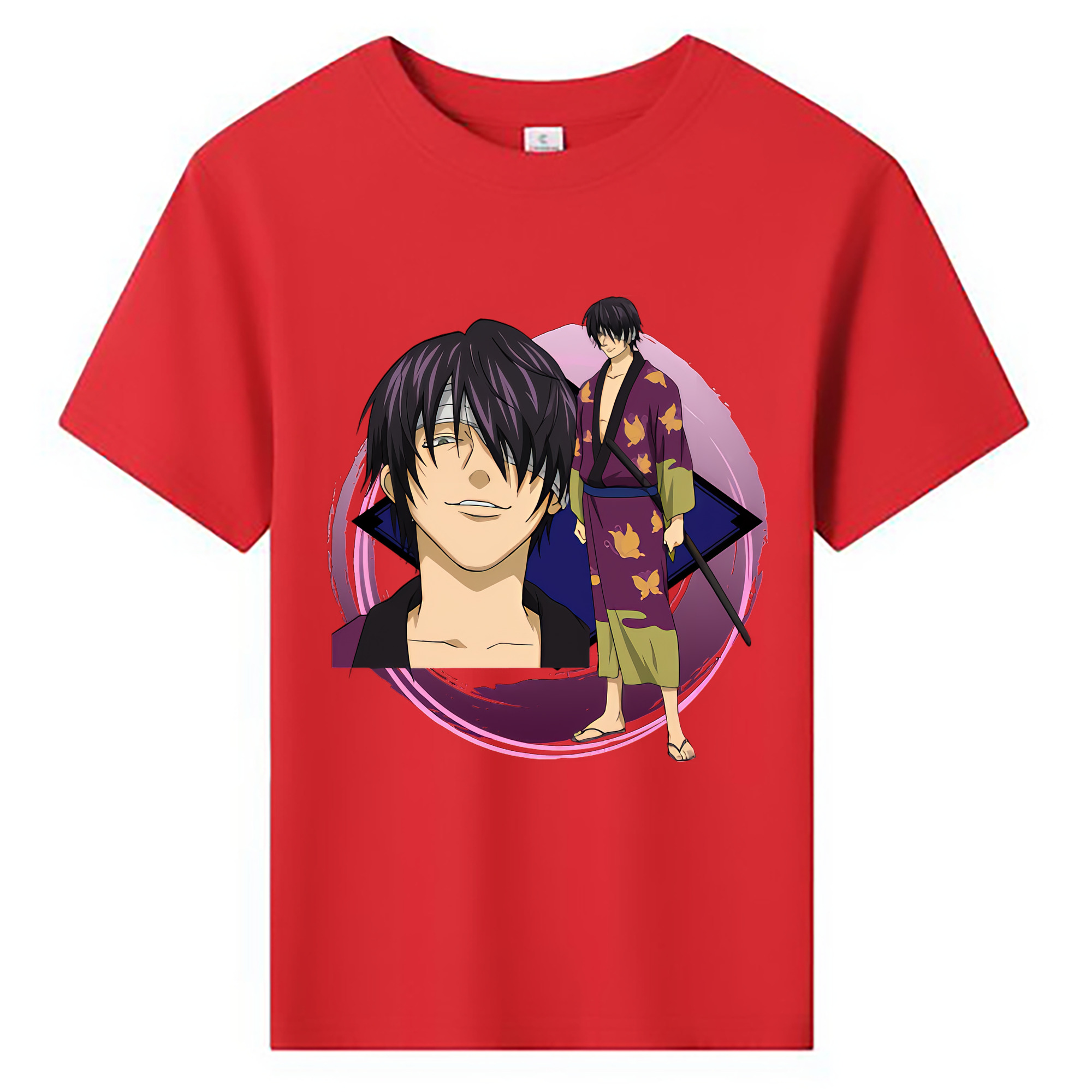 （画像用） ぎんたま 坂田銀時（さかたぎんとき） 神楽 志村新八（しむら しんぱち） GINTAMA Sakata Gintoki Kagura Shimura Shinpachi 綿100％キッズTシャツ（フロントプリント）