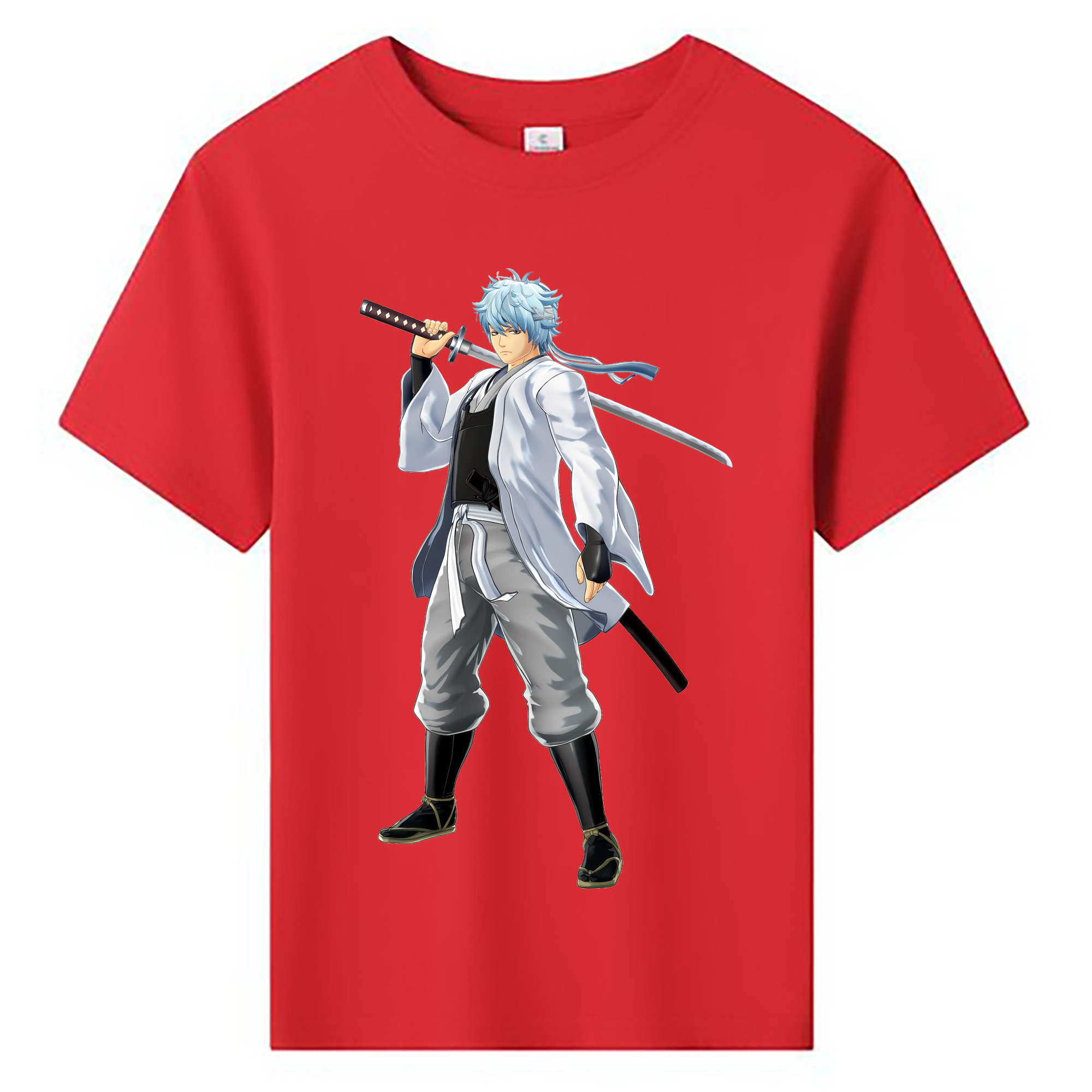 （画像用） ぎんたま 坂田銀時（さかたぎんとき） 神楽 志村新八（しむら しんぱち） GINTAMA Sakata Gintoki Kagura Shimura Shinpachi 綿100％キッズTシャツ（フロントプリント）