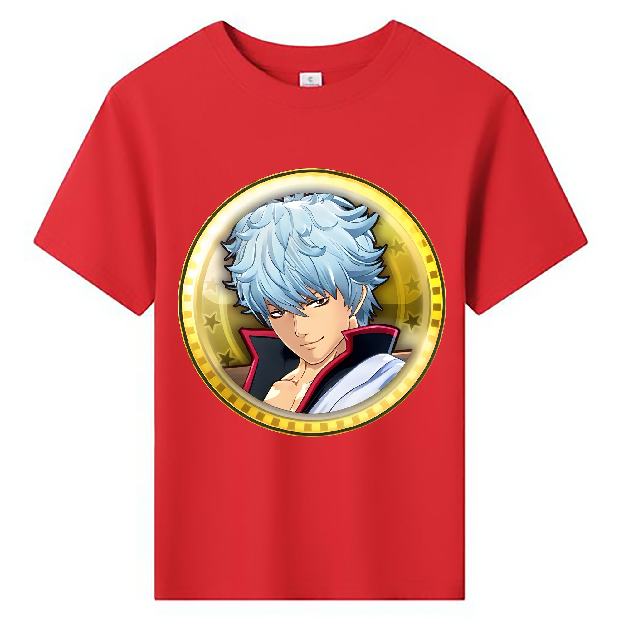 （画像用） ぎんたま 坂田銀時（さかたぎんとき） 神楽 志村新八（しむら しんぱち） GINTAMA Sakata Gintoki Kagura Shimura Shinpachi 綿100％キッズTシャツ（フロントプリント）