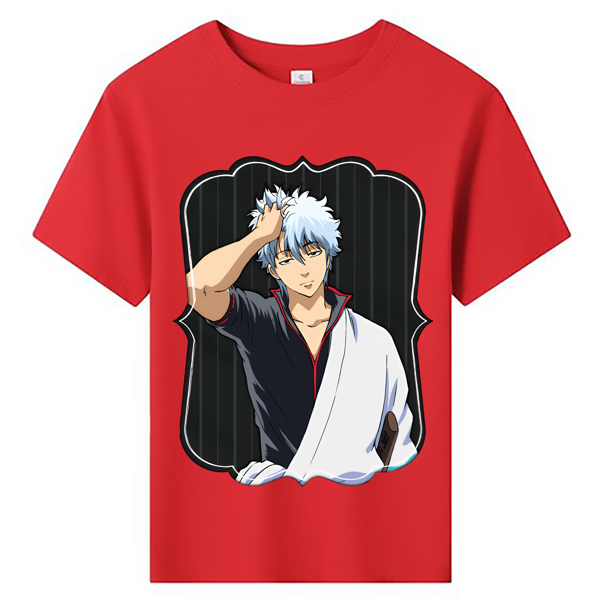 （画像用） ぎんたま 坂田銀時（さかたぎんとき） 神楽 志村新八（しむら しんぱち） GINTAMA Sakata Gintoki Kagura Shimura Shinpachi 綿100％キッズTシャツ（フロントプリント）