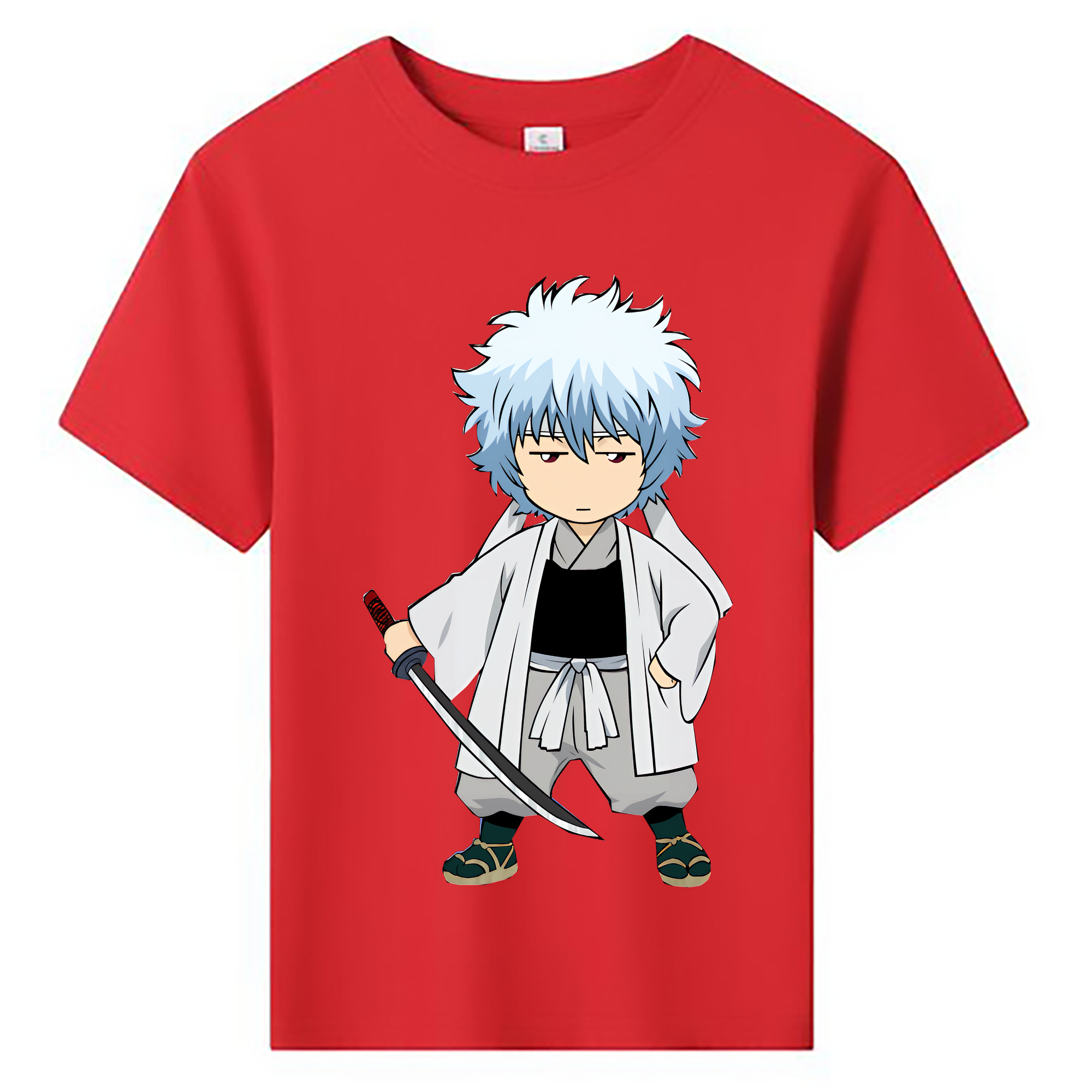 （画像用） ぎんたま 坂田銀時（さかたぎんとき） 神楽 志村新八（しむら しんぱち） GINTAMA Sakata Gintoki Kagura Shimura Shinpachi 綿100％キッズTシャツ（フロントプリント）