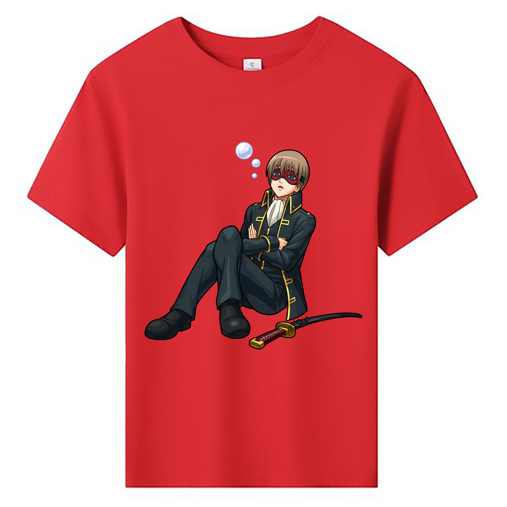 （画像用） ぎんたま 坂田銀時（さかたぎんとき） 神楽 志村新八（しむら しんぱち） GINTAMA Sakata Gintoki Kagura Shimura Shinpachi 綿100％キッズTシャツ（フロントプリント）
