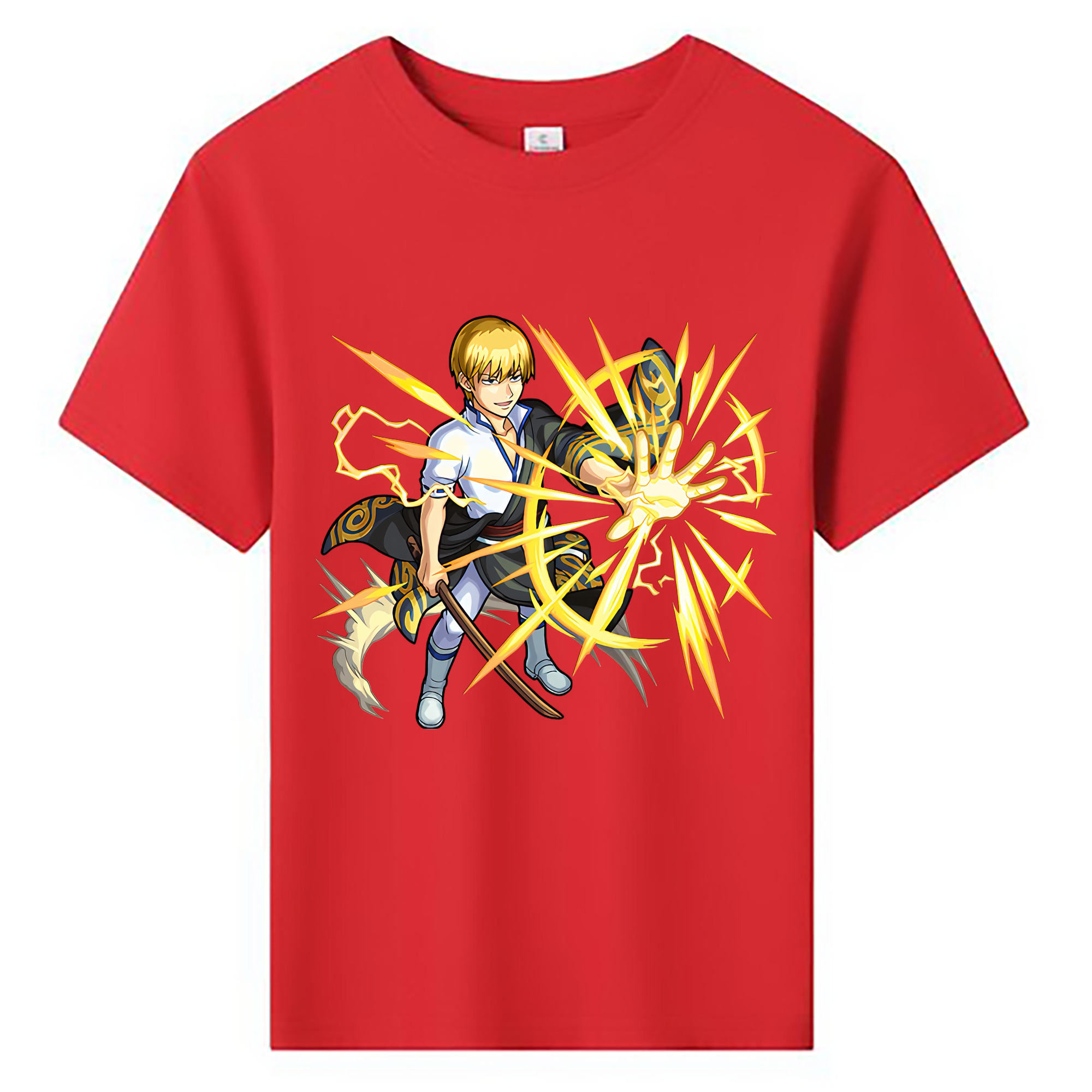 （画像用） ぎんたま 坂田銀時（さかたぎんとき） 神楽 志村新八（しむら しんぱち） GINTAMA Sakata Gintoki Kagura Shimura Shinpachi 綿100％キッズTシャツ（フロントプリント）