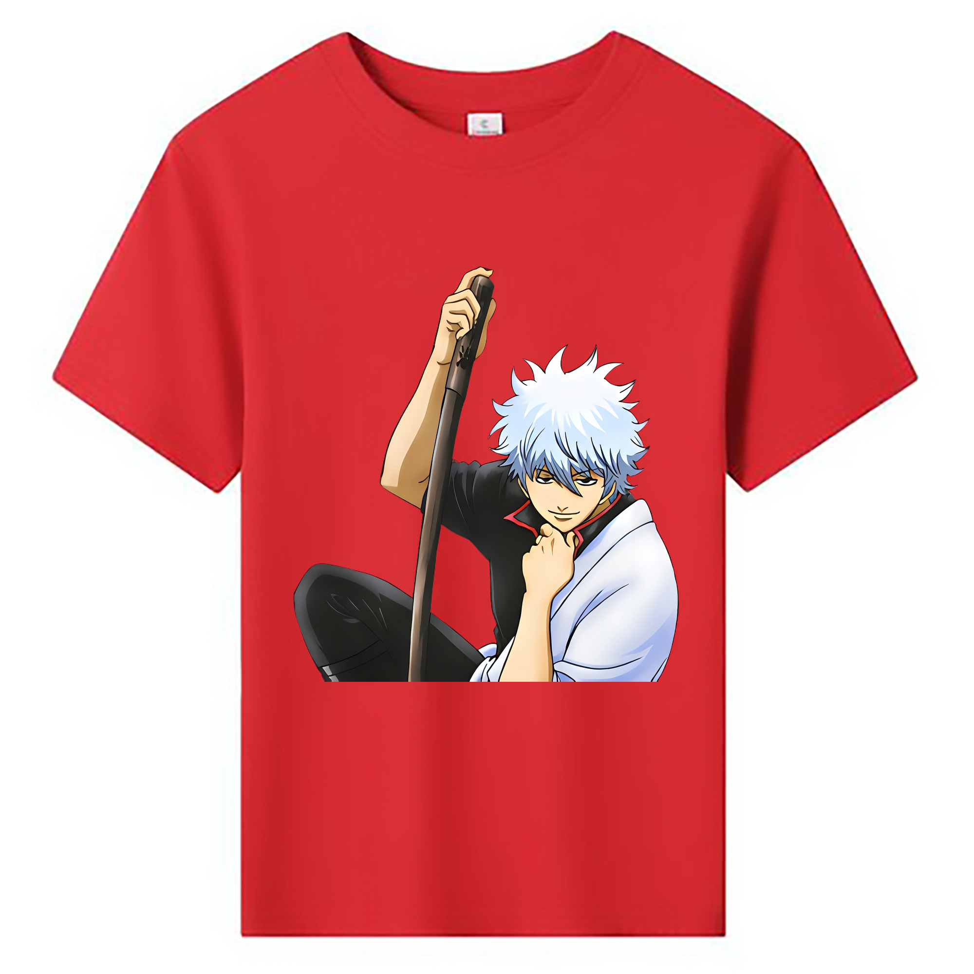 （画像用） ぎんたま 坂田銀時（さかたぎんとき） 神楽 志村新八（しむら しんぱち） GINTAMA Sakata Gintoki Kagura Shimura Shinpachi 綿100％キッズTシャツ（フロントプリント）