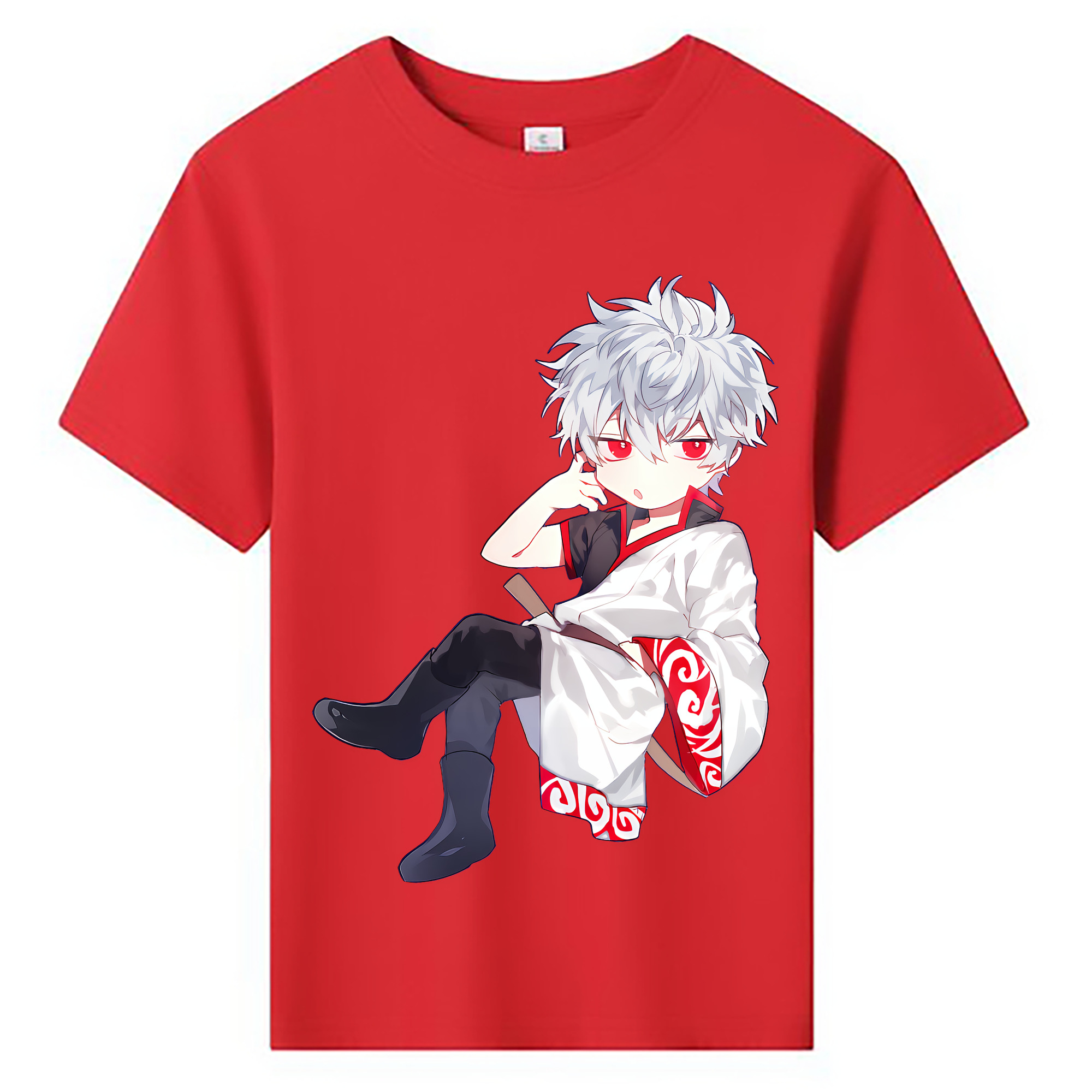 （画像用） ぎんたま 坂田銀時（さかたぎんとき） 神楽 志村新八（しむら しんぱち） GINTAMA Sakata Gintoki Kagura Shimura Shinpachi 綿100％キッズTシャツ（フロントプリント）