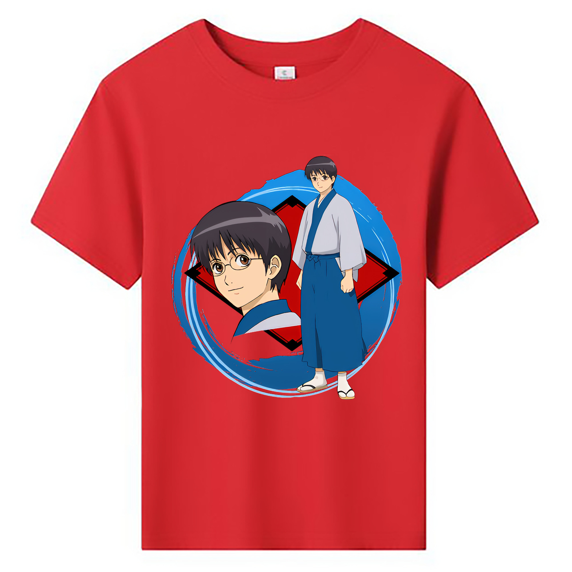 （画像用） ぎんたま 坂田銀時（さかたぎんとき） 神楽 志村新八（しむら しんぱち） GINTAMA Sakata Gintoki Kagura Shimura Shinpachi 綿100％キッズTシャツ（フロントプリント）