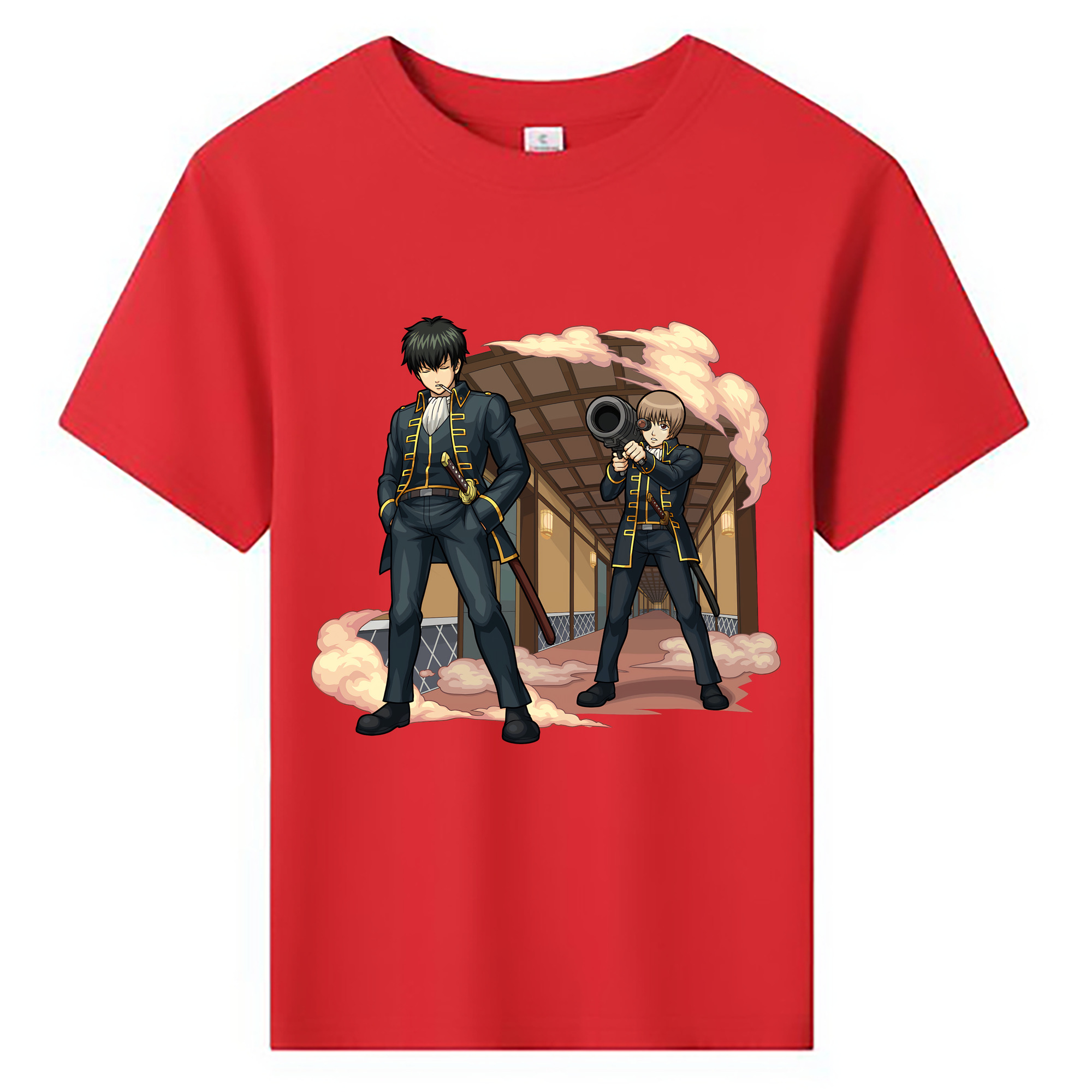 （画像用） ぎんたま 坂田銀時（さかたぎんとき） 神楽 志村新八（しむら しんぱち） GINTAMA Sakata Gintoki Kagura Shimura Shinpachi 綿100％キッズTシャツ（フロントプリント）