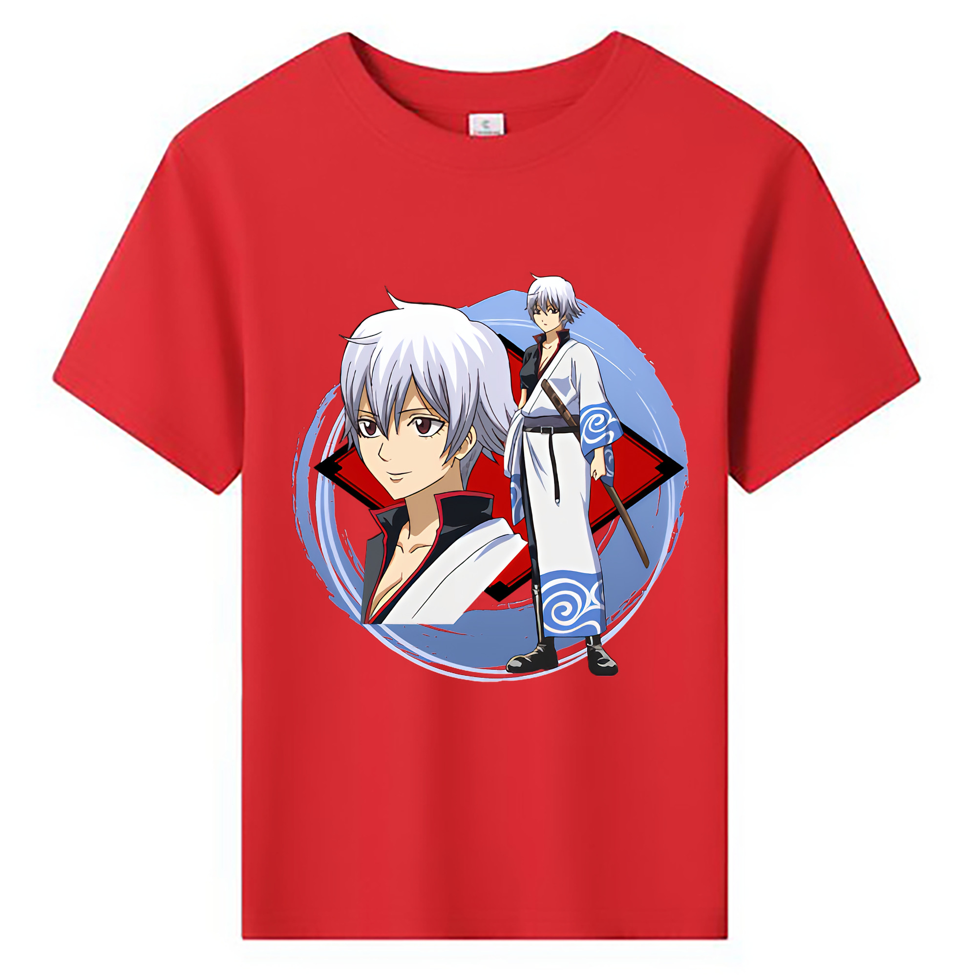 （画像用） ぎんたま 坂田銀時（さかたぎんとき） 神楽 志村新八（しむら しんぱち） GINTAMA Sakata Gintoki Kagura Shimura Shinpachi 綿100％キッズTシャツ（フロントプリント）