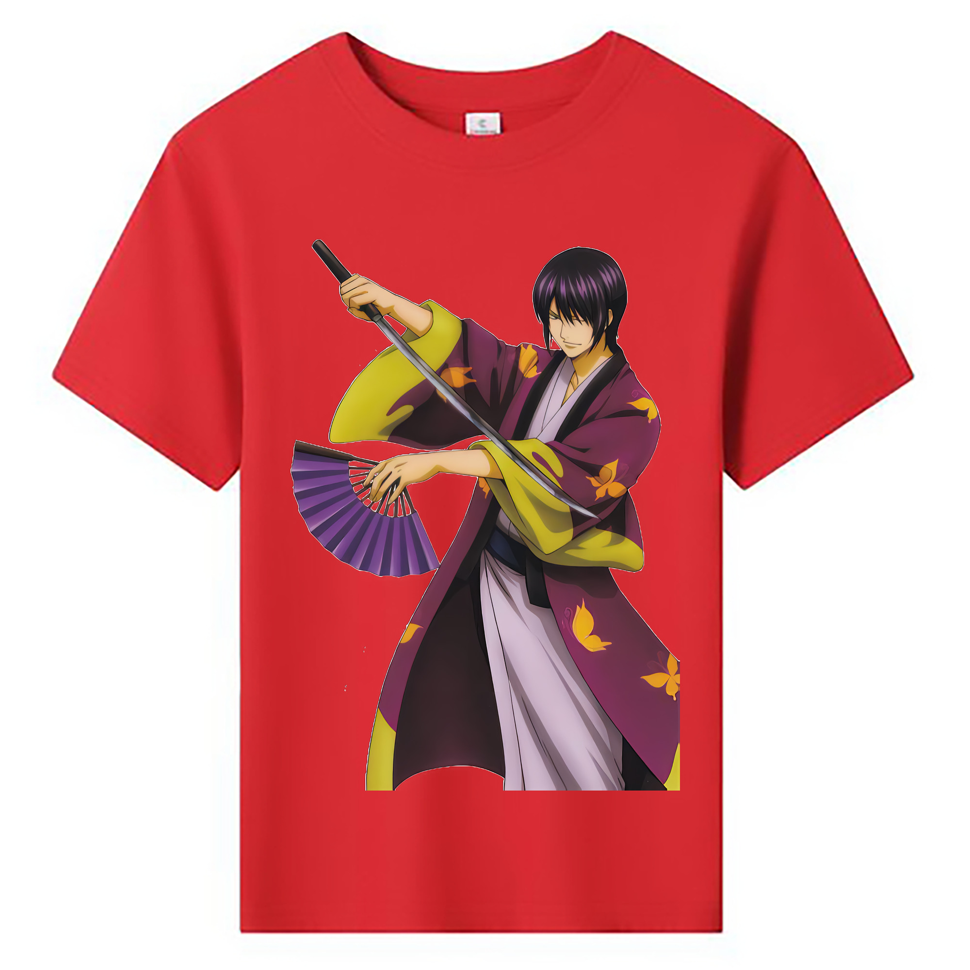 （画像用） ぎんたま 坂田銀時（さかたぎんとき） 神楽 志村新八（しむら しんぱち） GINTAMA Sakata Gintoki Kagura Shimura Shinpachi 綿100％キッズTシャツ（フロントプリント）