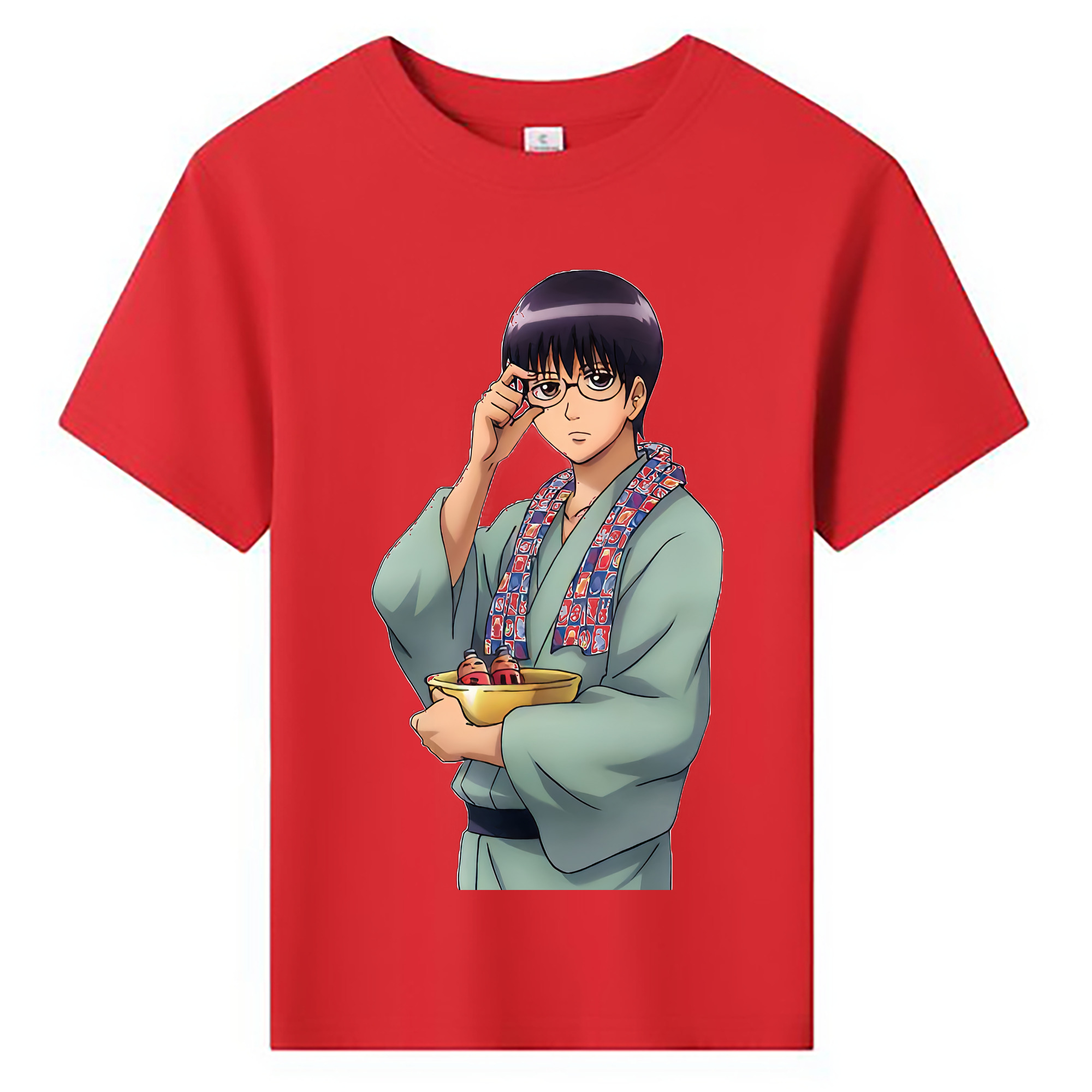 （画像用） ぎんたま 坂田銀時（さかたぎんとき） 神楽 志村新八（しむら しんぱち） GINTAMA Sakata Gintoki Kagura Shimura Shinpachi 綿100％キッズTシャツ（フロントプリント）