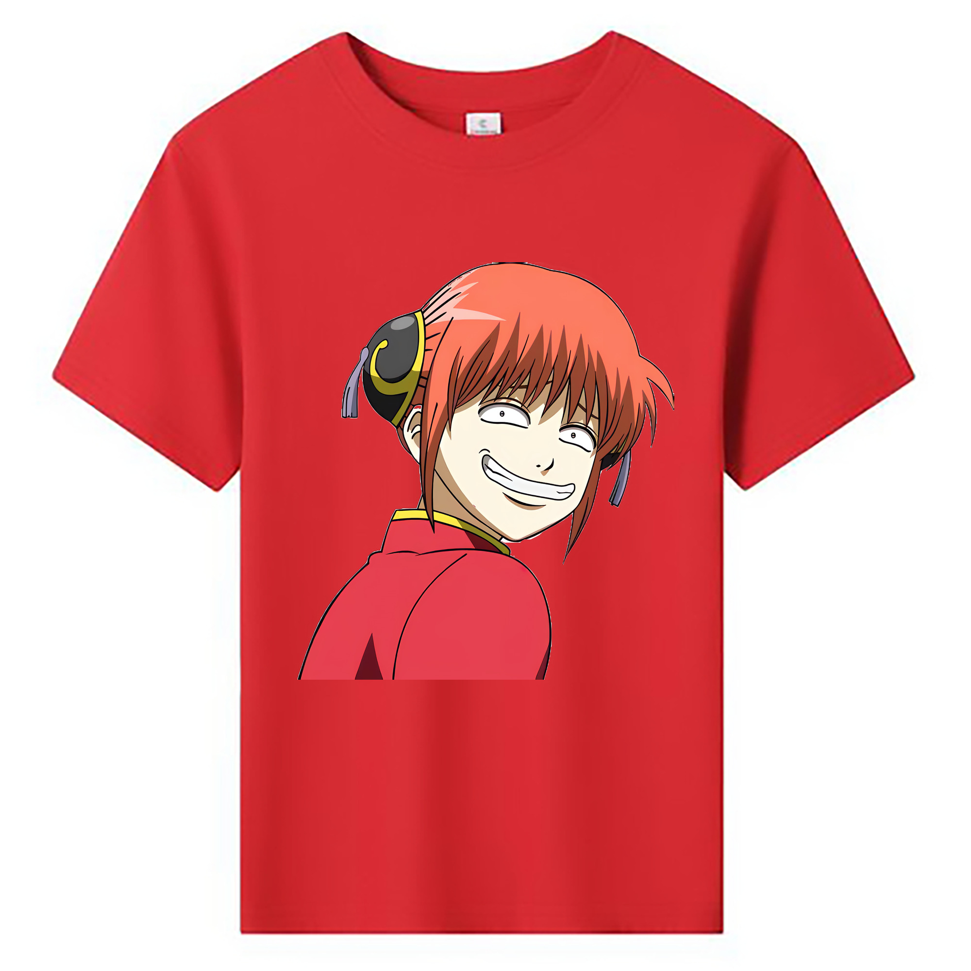 （画像用） ぎんたま 坂田銀時（さかたぎんとき） 神楽 志村新八（しむら しんぱち） GINTAMA Sakata Gintoki Kagura Shimura Shinpachi 綿100％キッズTシャツ（フロントプリント）