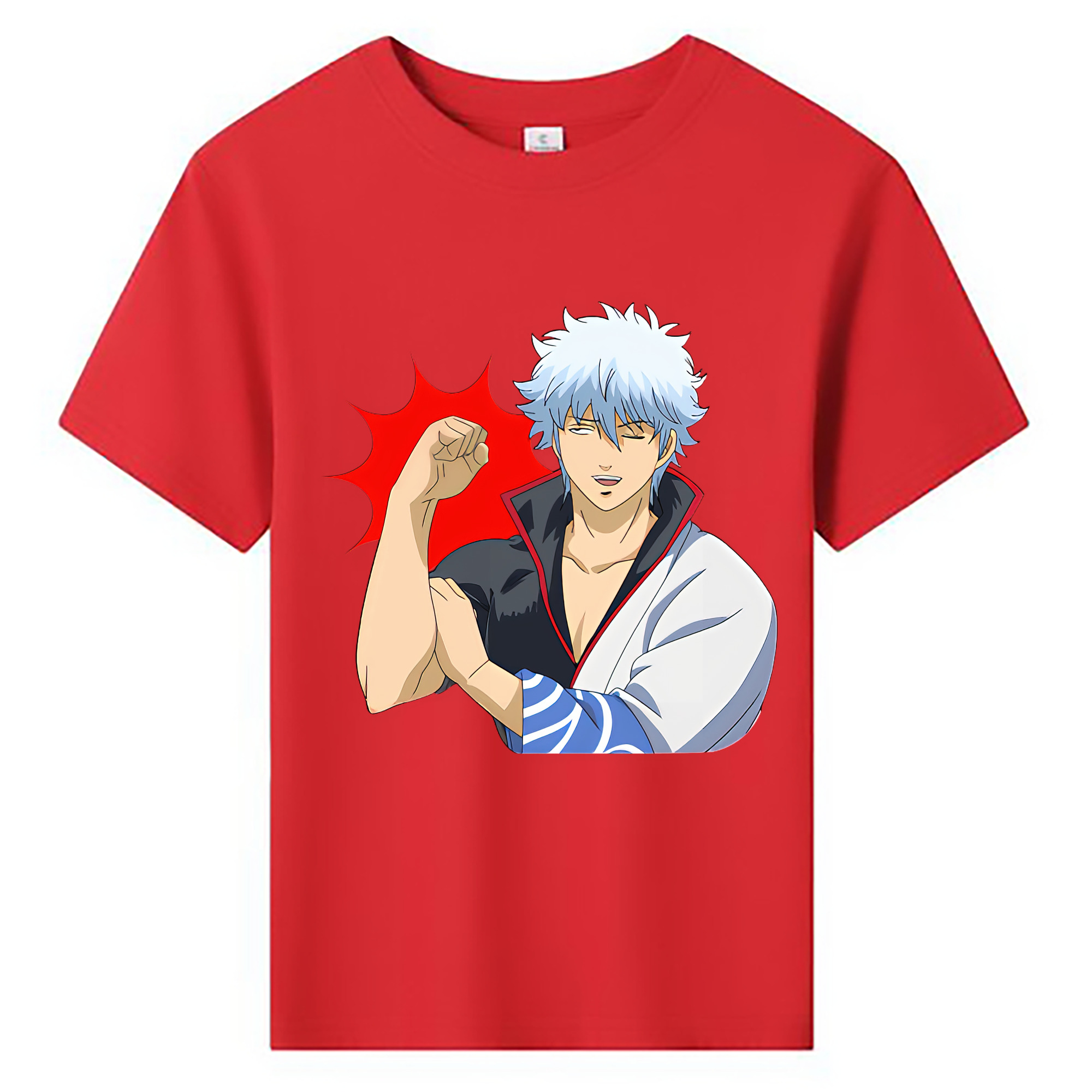 （画像用） ぎんたま 坂田銀時（さかたぎんとき） 神楽 志村新八（しむら しんぱち） GINTAMA Sakata Gintoki Kagura Shimura Shinpachi 綿100％キッズTシャツ（フロントプリント）
