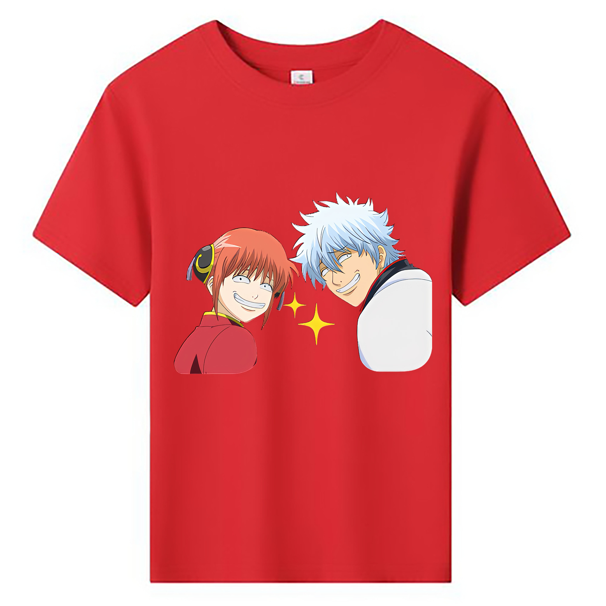 （画像用） ぎんたま 坂田銀時（さかたぎんとき） 神楽 志村新八（しむら しんぱち） GINTAMA Sakata Gintoki Kagura Shimura Shinpachi 綿100％キッズTシャツ（フロントプリント）